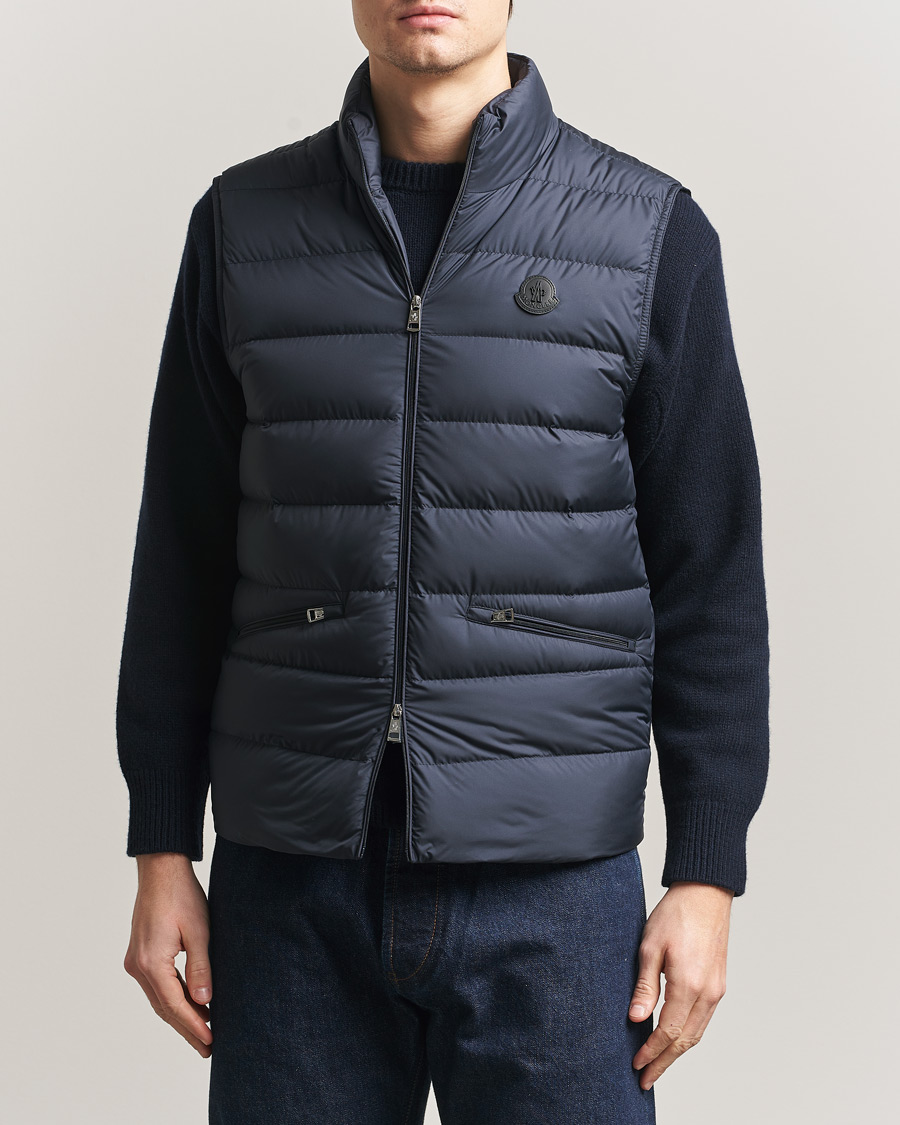 Moncler Lechtal Down Vest Navy at CareOfCarl.com