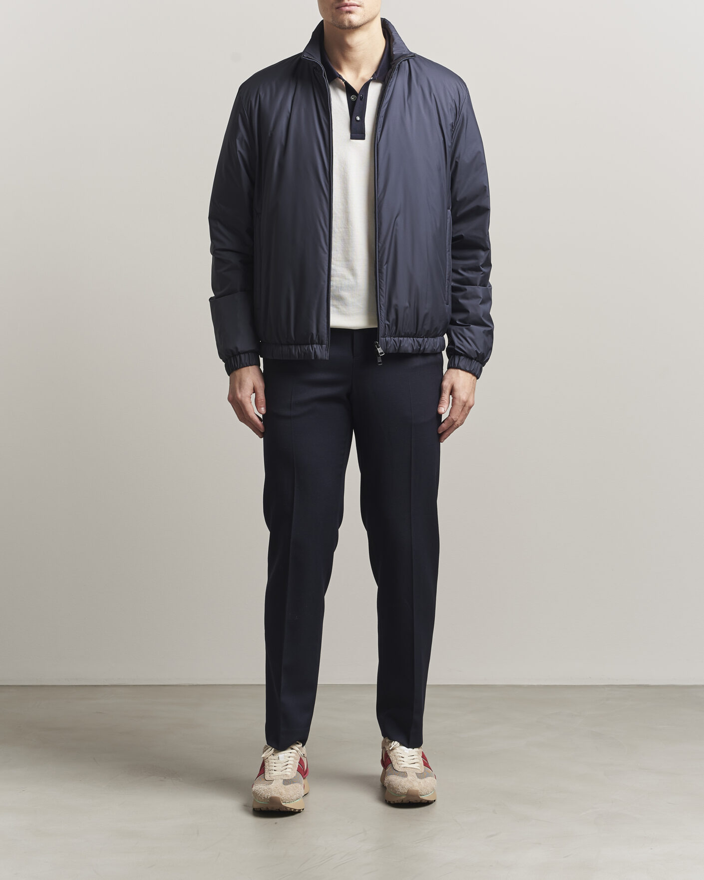 Moncler Berre Bomber Jacket Navy at CareOfCarl.com