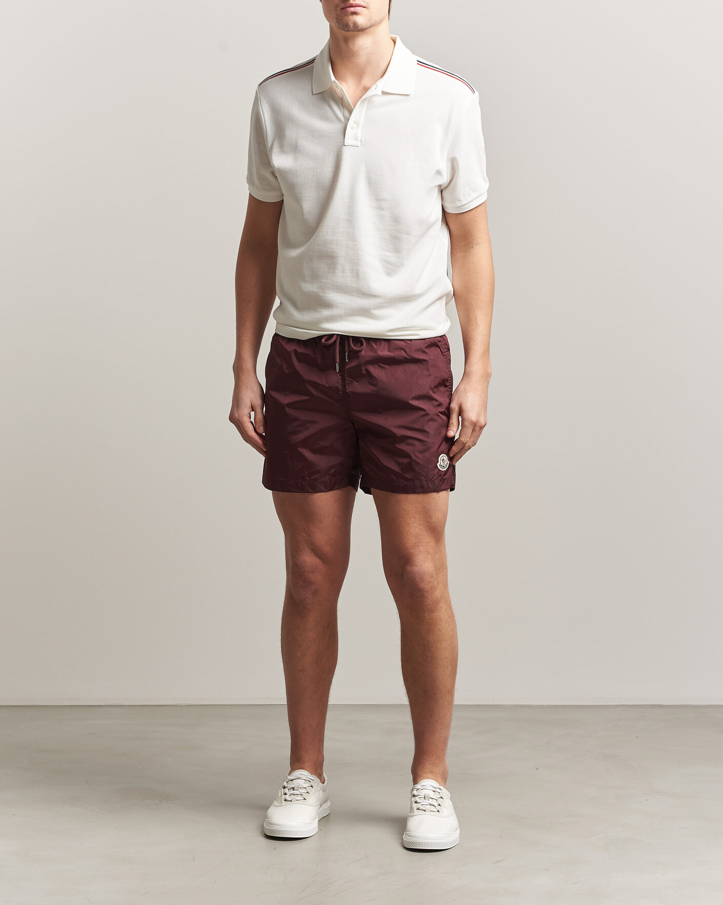 Men | Swimwear | Moncler | Nylon Swim Shorts Burgundy