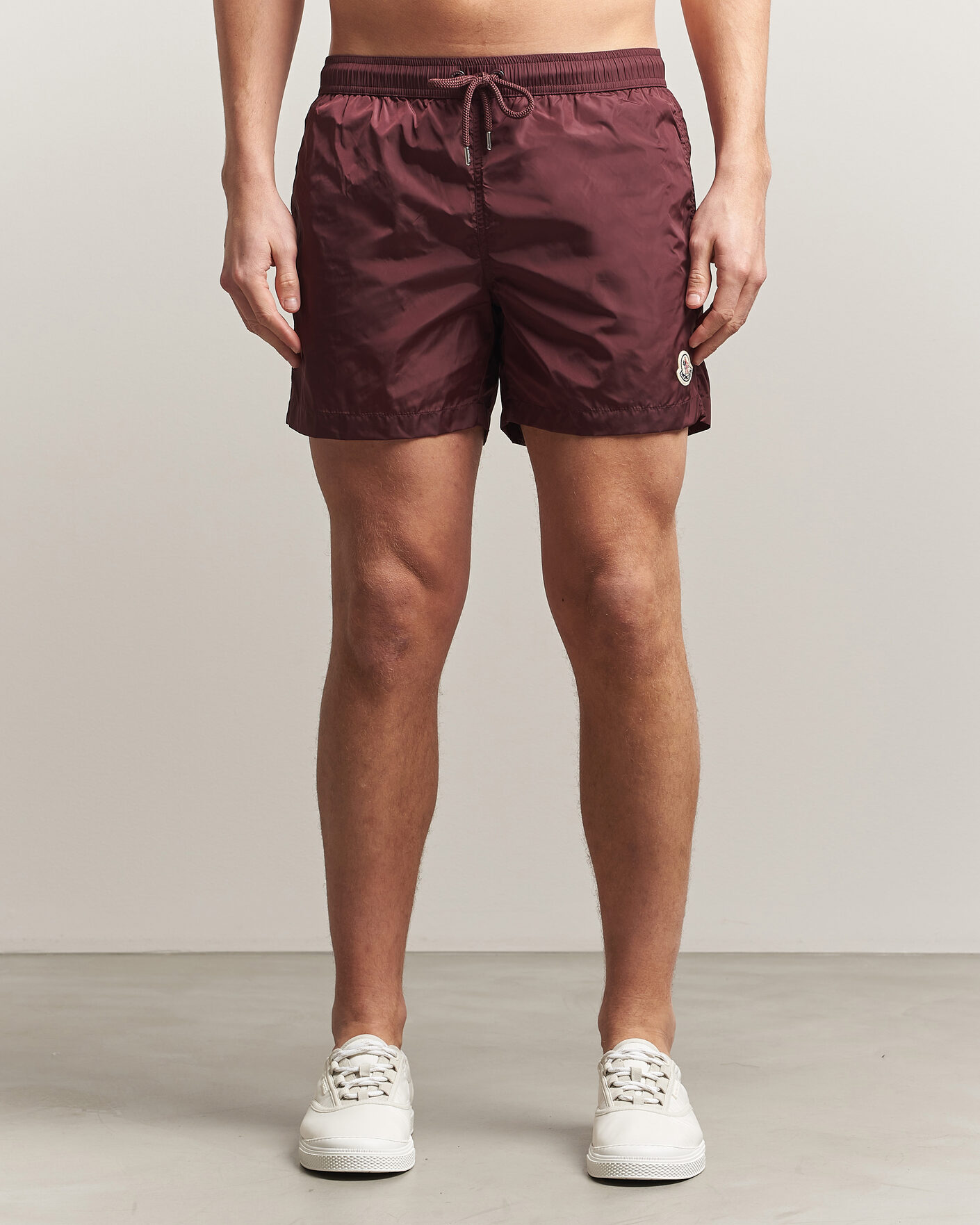 Men | Swimwear | Moncler | Nylon Swim Shorts Burgundy
