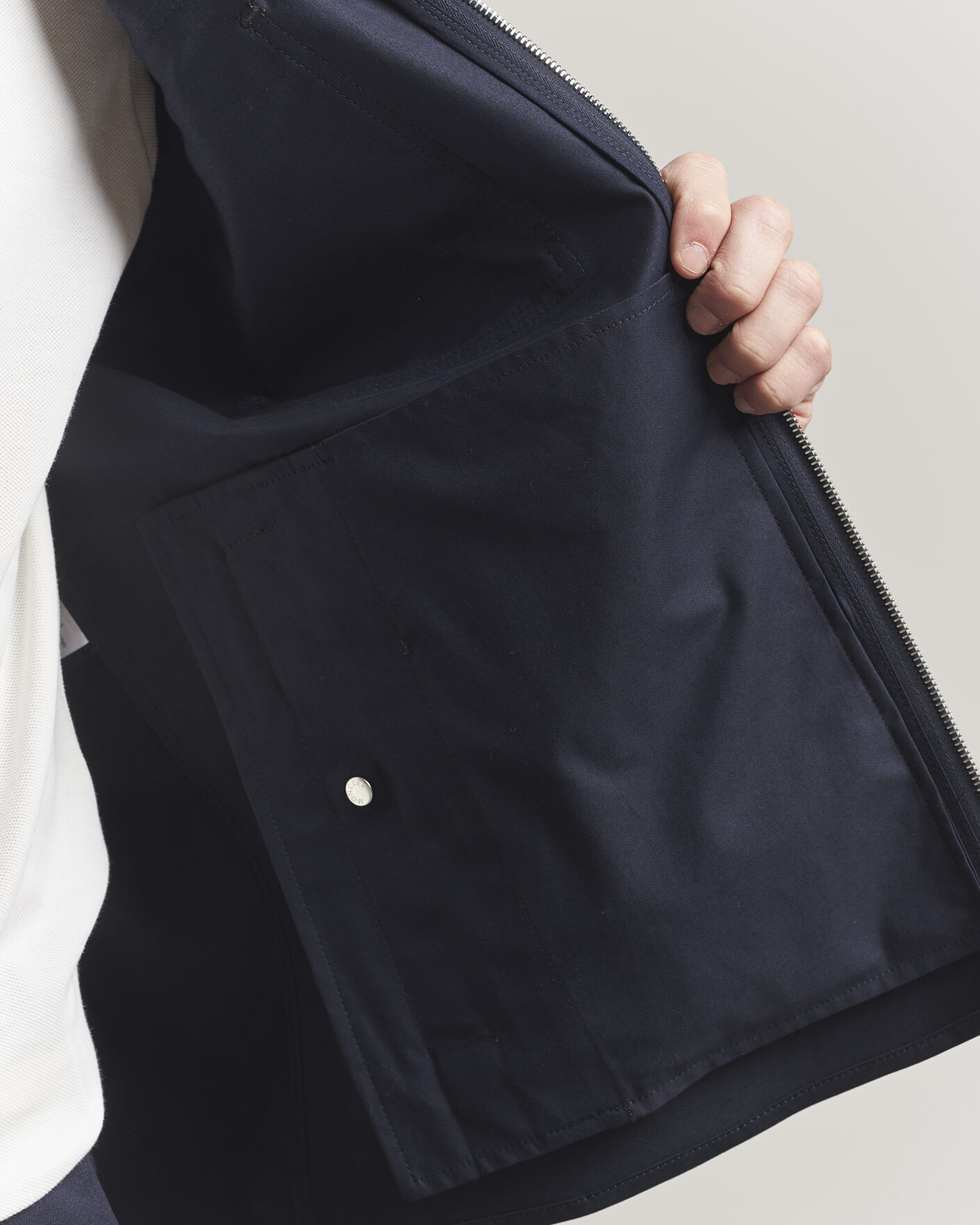 Men | Shirts | Moncler | Zip Overshirt Navy