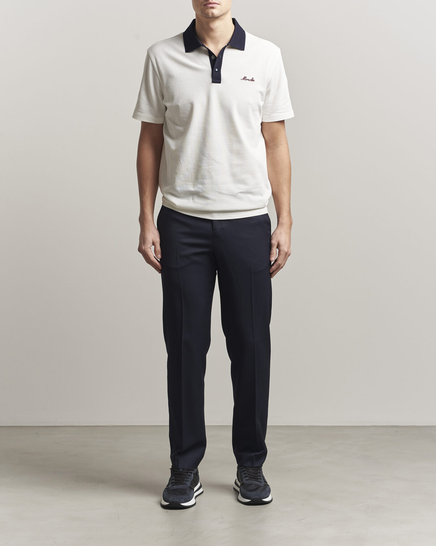 Men | Polo Shirts | Moncler | Signature Logo Polo Off White