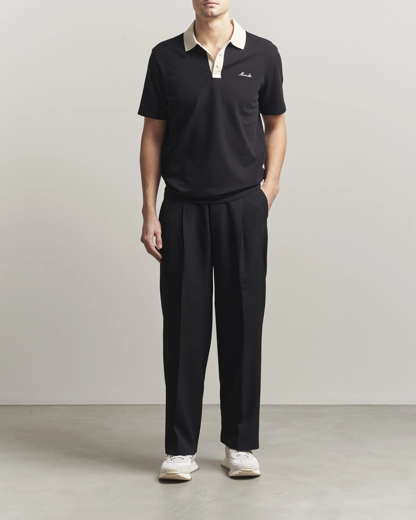 Men | Polo Shirts | Moncler | Signature Logo Polo Black