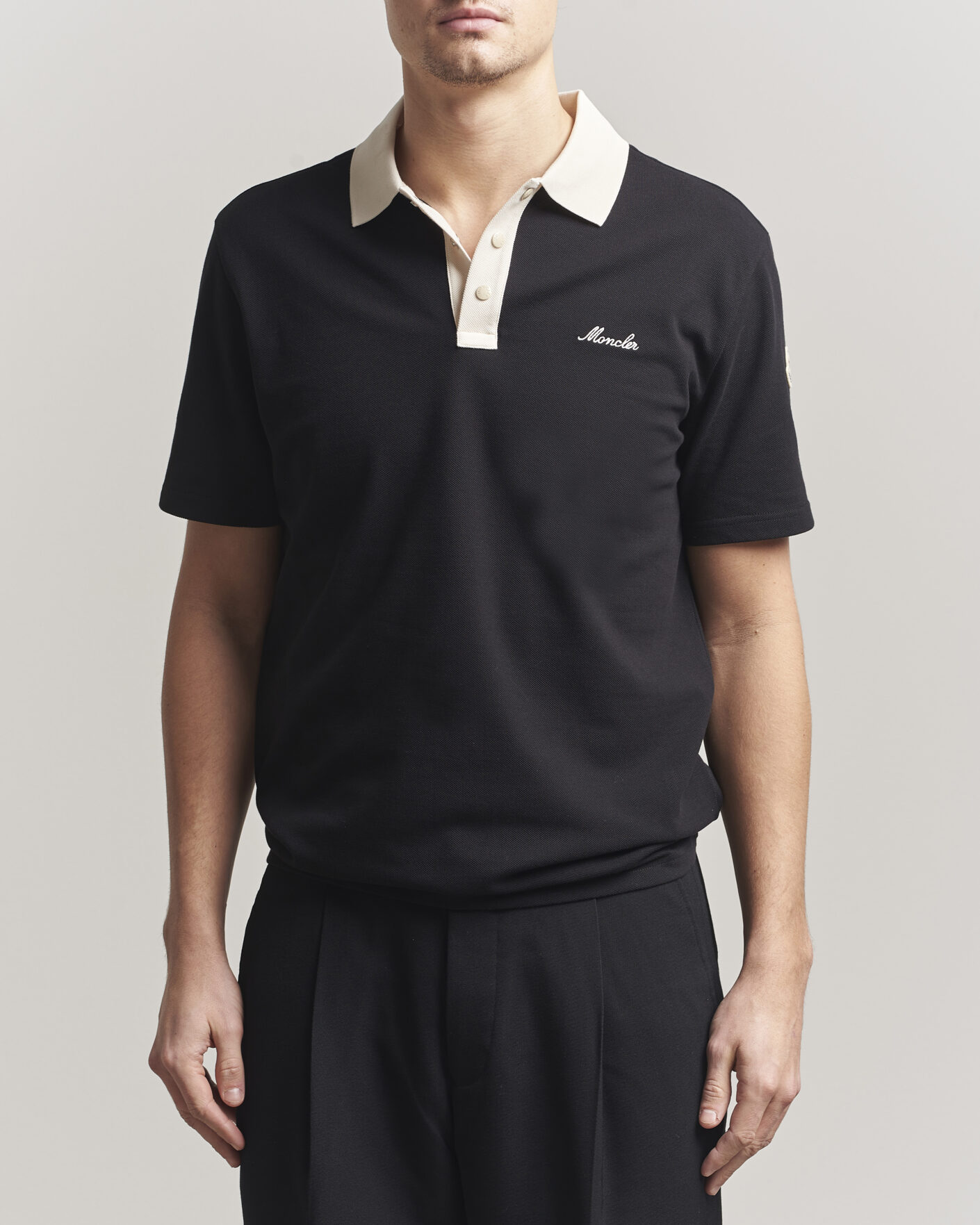 Men | Polo Shirts | Moncler | Signature Logo Polo Black