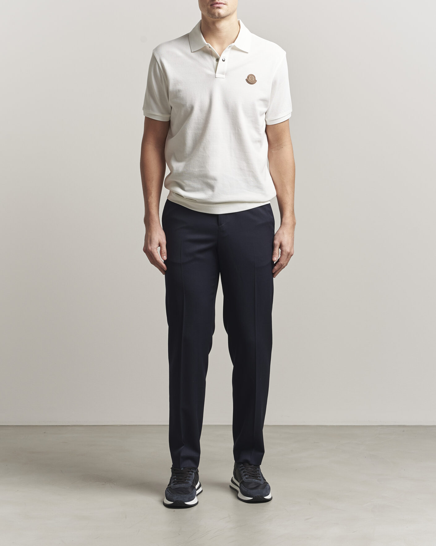 Men | Polo Shirts | Moncler | Luxury Logo Polo Off White