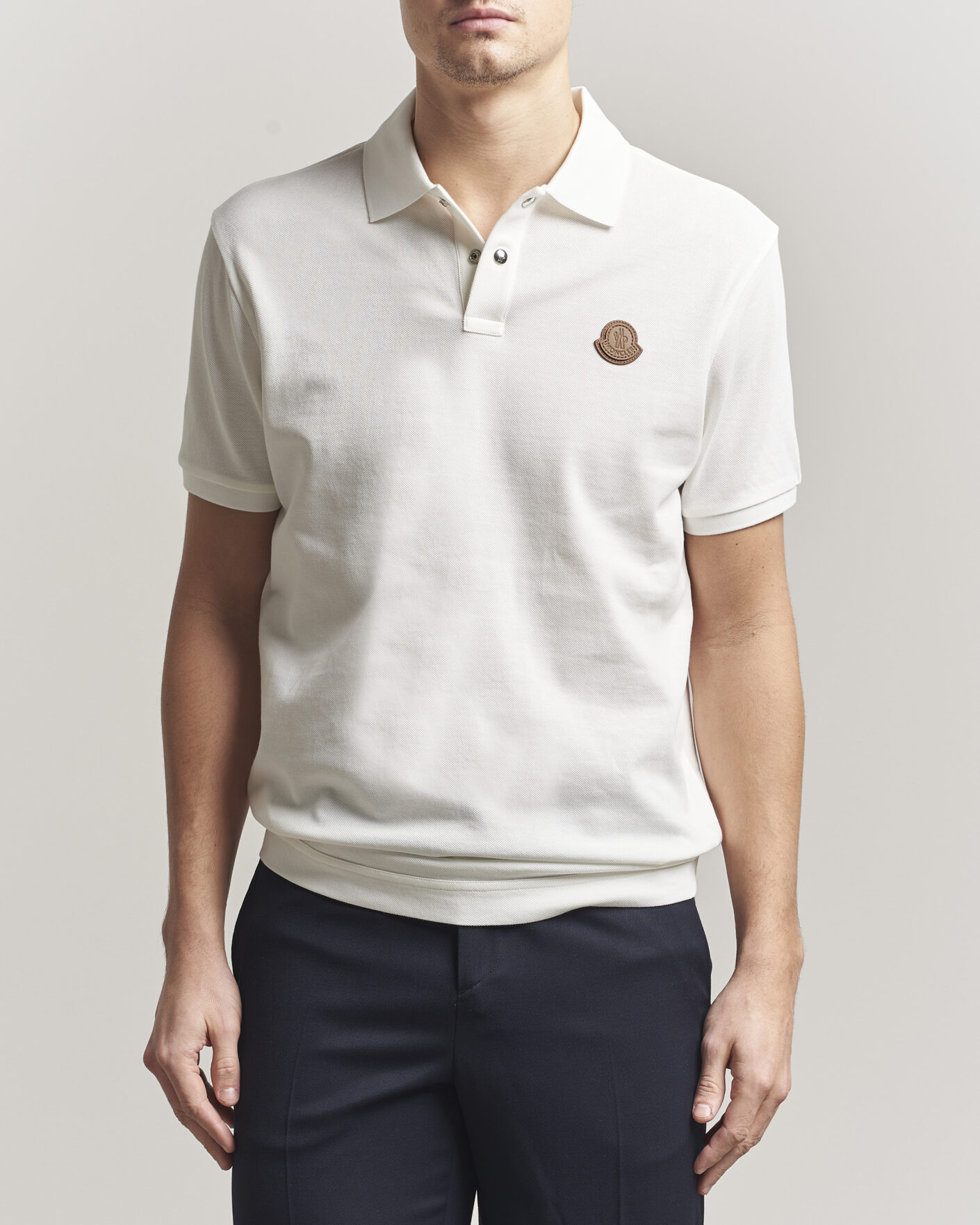Men | Polo Shirts | Moncler | Luxury Logo Polo Off White