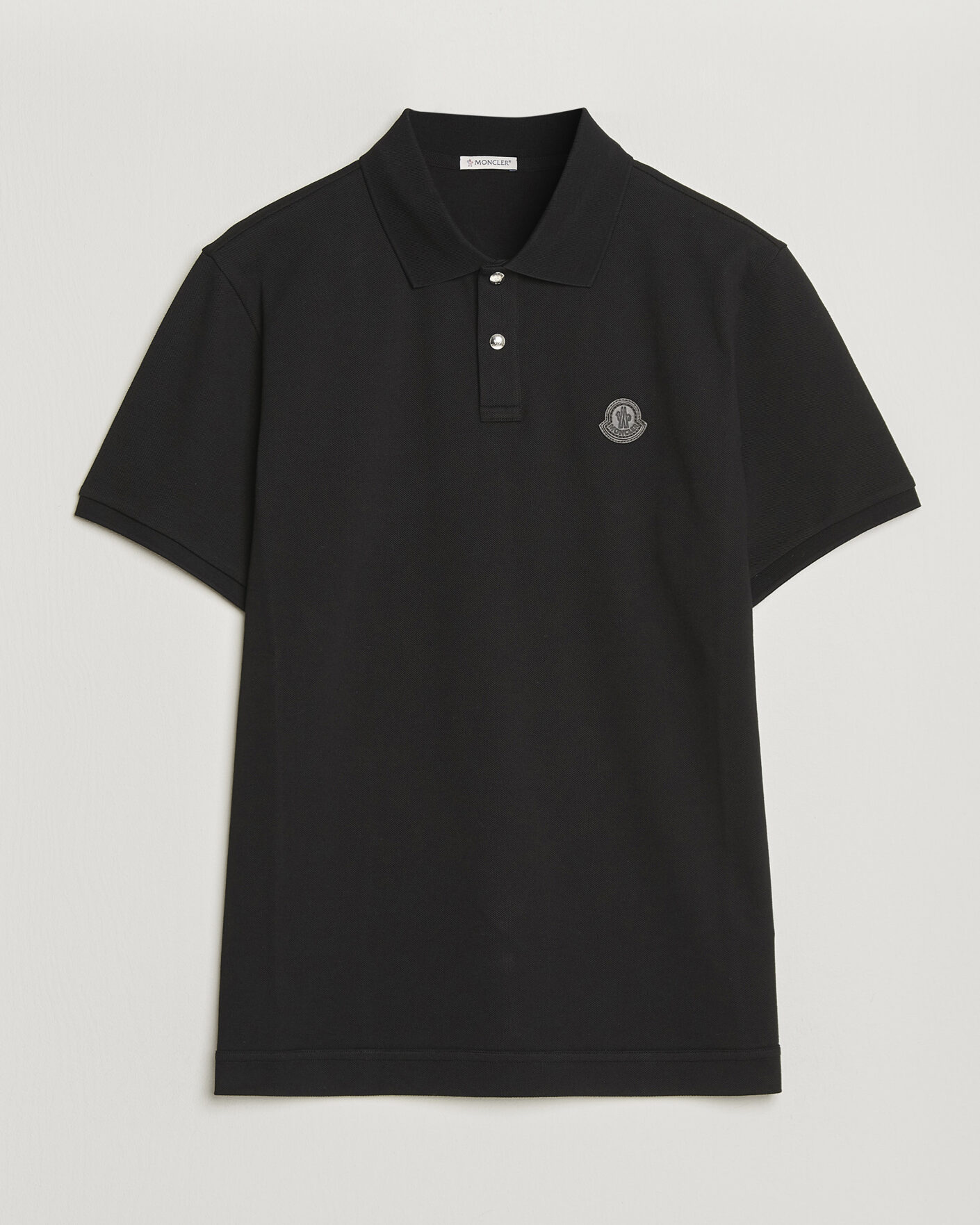 Moncler Luxury Logo Polo Black at CareOfCarl.com