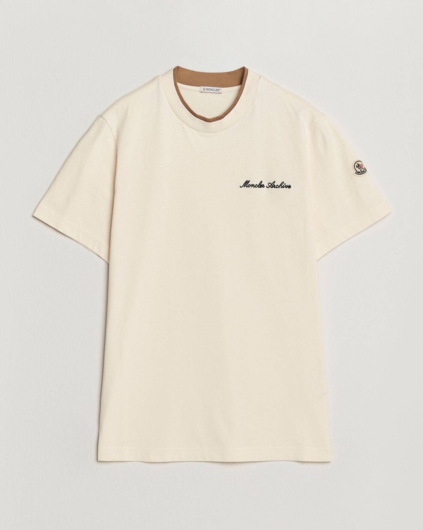 Men | T-Shirts | Moncler | Signature Logo T-Shirt Off White