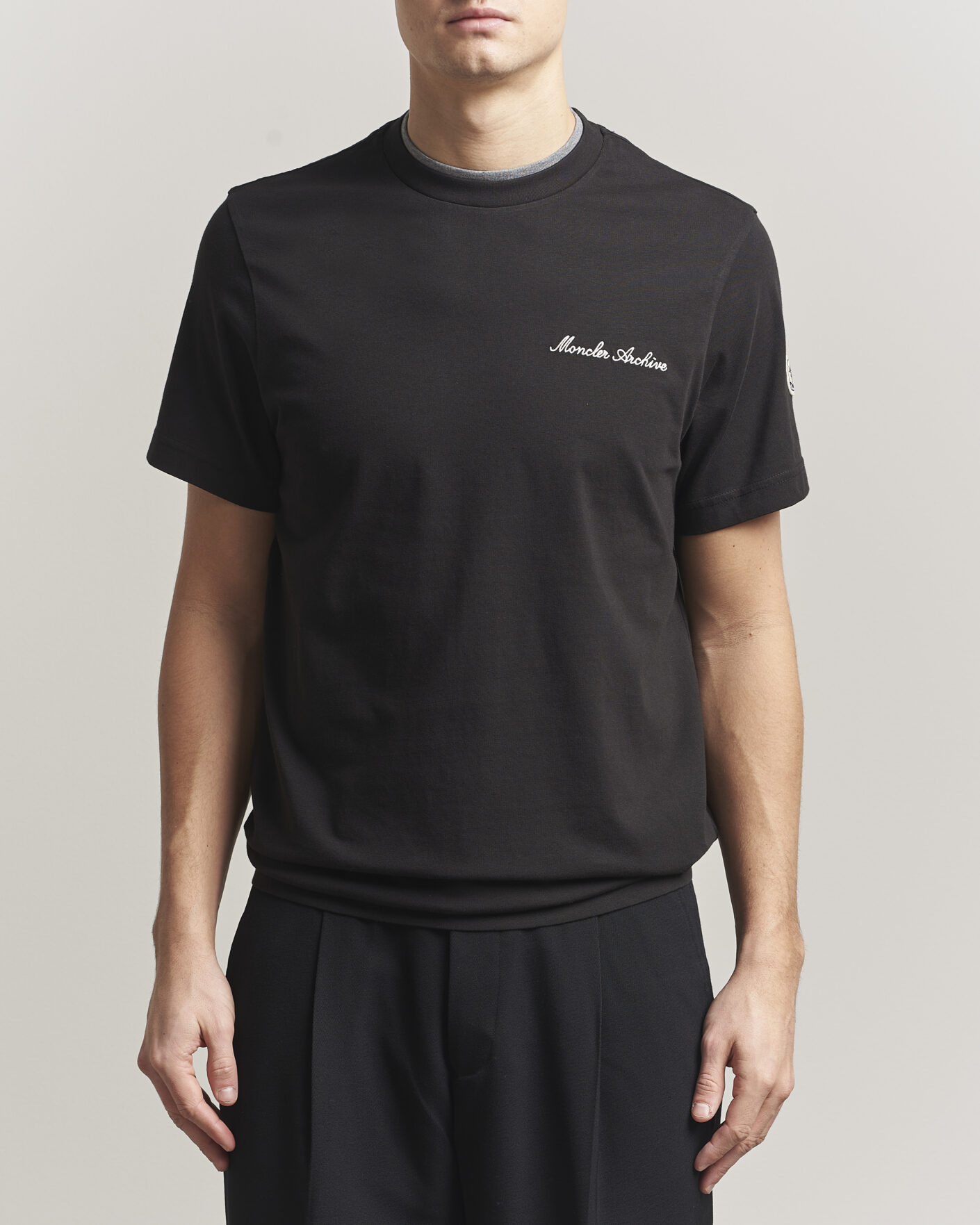 Men | T-Shirts | Moncler | Signature Logo T-Shirt Black