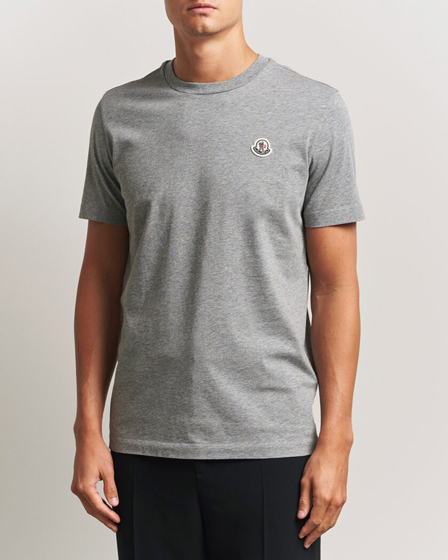 Moncler 3-Pack Logo T-Shirts Black/White/Grey at CareOfCarl.com