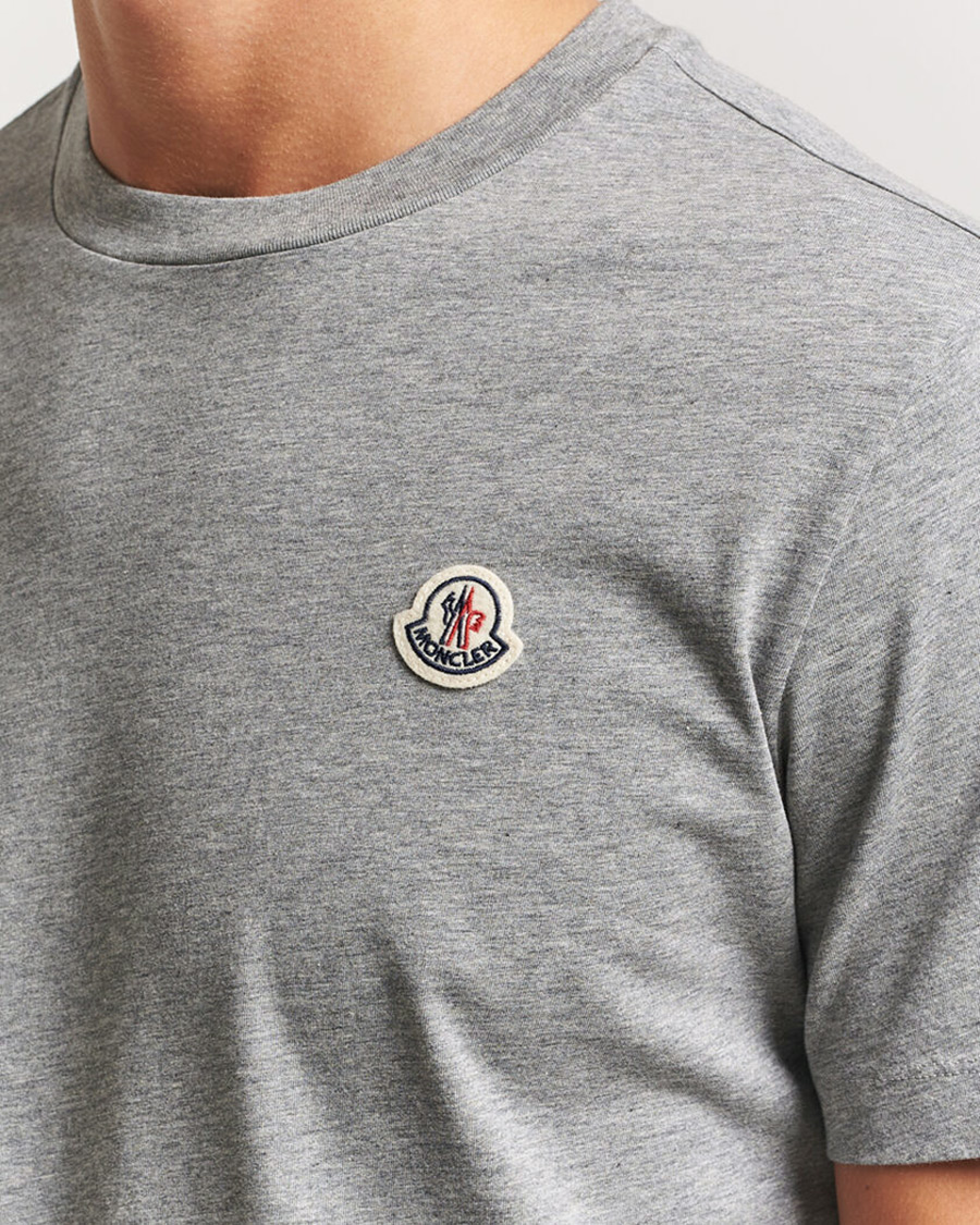 Moncler 3-Pack Logo T-Shirts Black/White/Grey at CareOfCarl.com