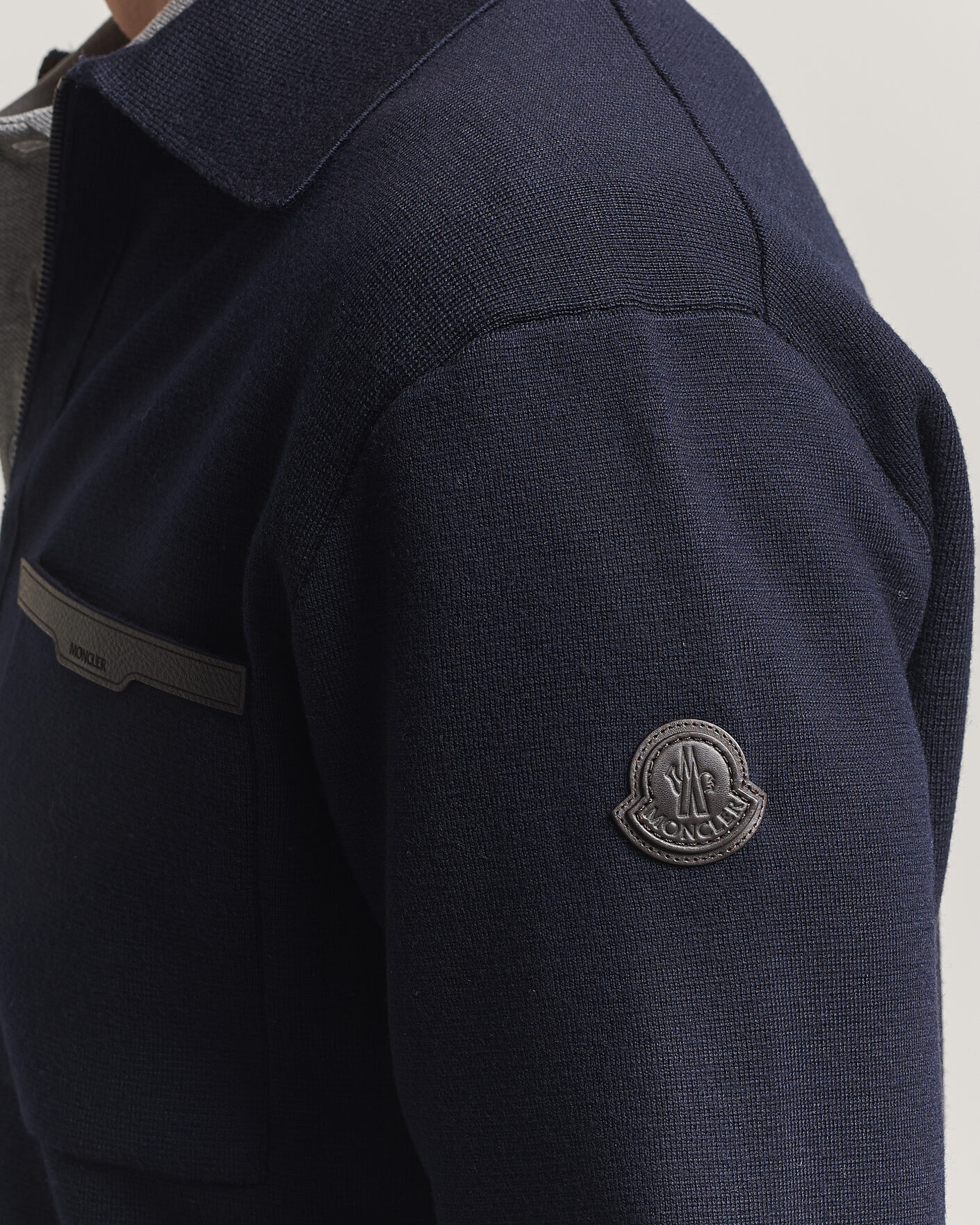 Men | Sweaters & Knitwear | Moncler | Zip Wool Cardigan Navy