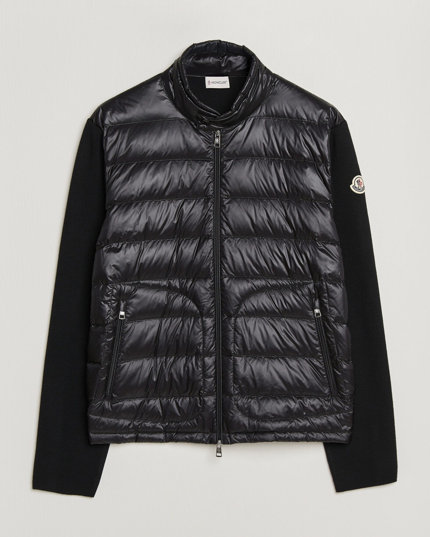 Men | Coats & Jackets | Moncler | Hybrid Laque Zip Cardigan Black