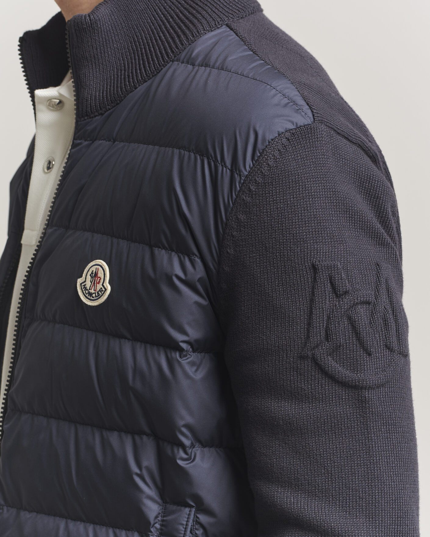 Men | Coats & Jackets | Moncler | Hybrid Zip Cardigan Navy
