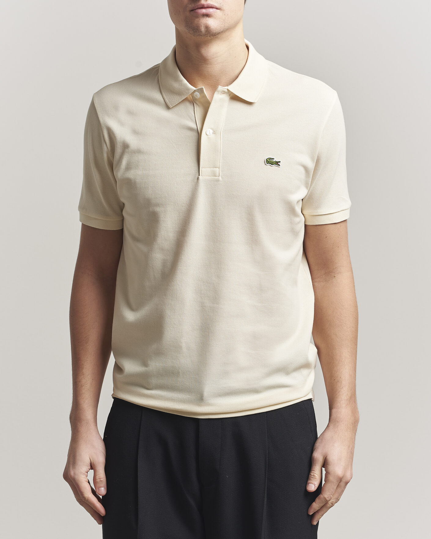 Men | Polo Shirts | Lacoste | Slim Fit Polo Piké Naturel Clair