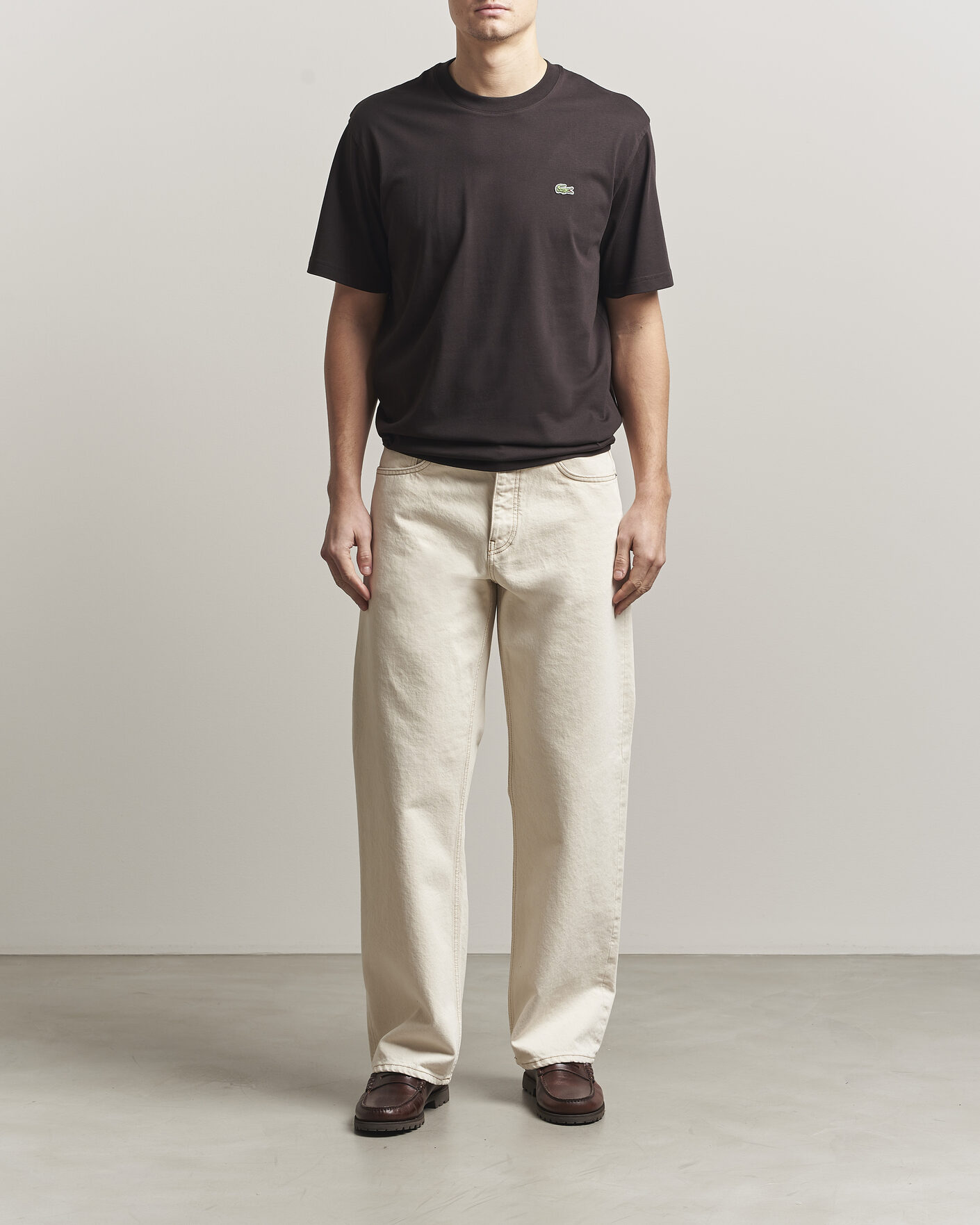 Men | T-Shirts | Lacoste | Crew Neck T-Shirt Buffle Brown