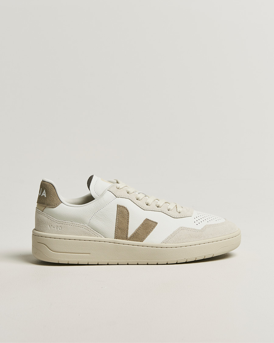 Men | Sneakers | Veja | V-90 Sneaker White/Taupe