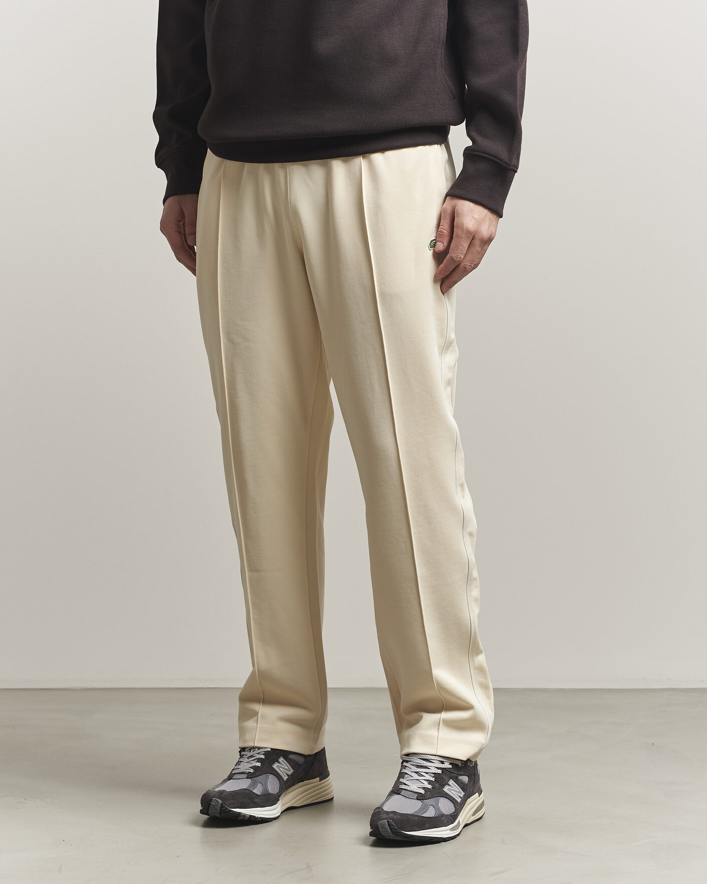 Men | Trousers | Lacoste | Piqué Track Pants Naturel Clair