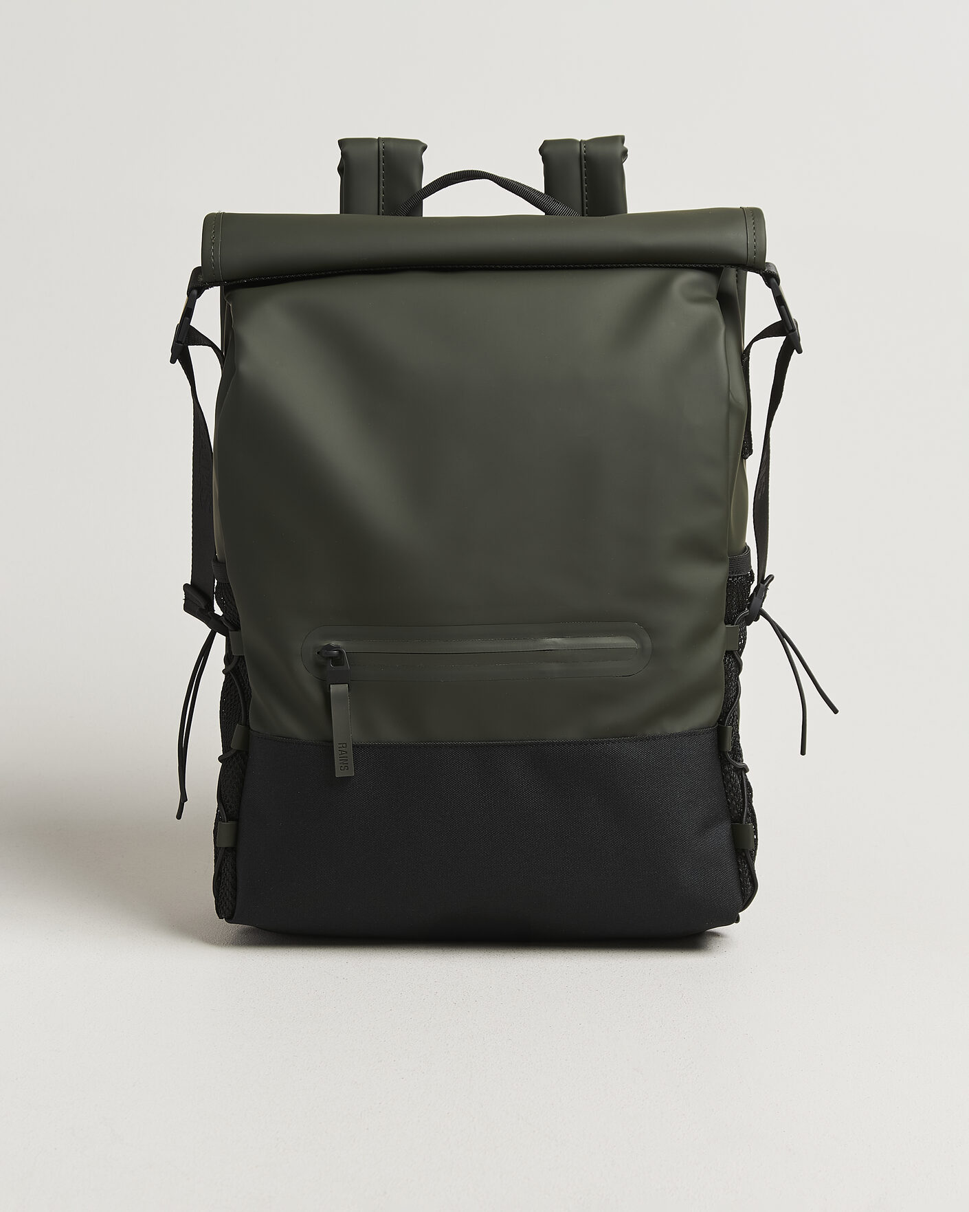 RAINS Trail Mountaineer Rolltop Backpack Green at CareOfCarl.com