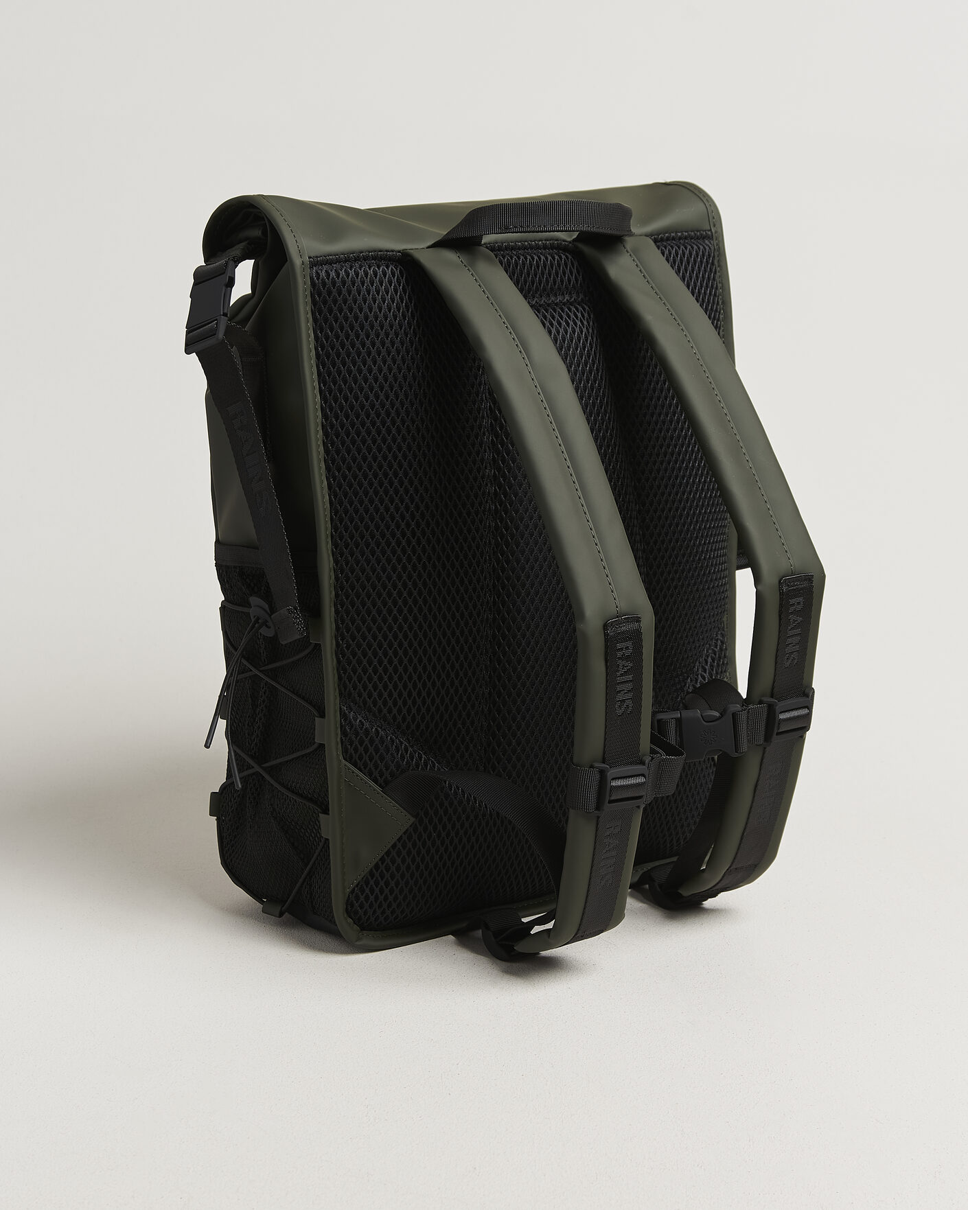 RAINS Trail Mountaineer Rolltop Backpack Green at CareOfCarl.com
