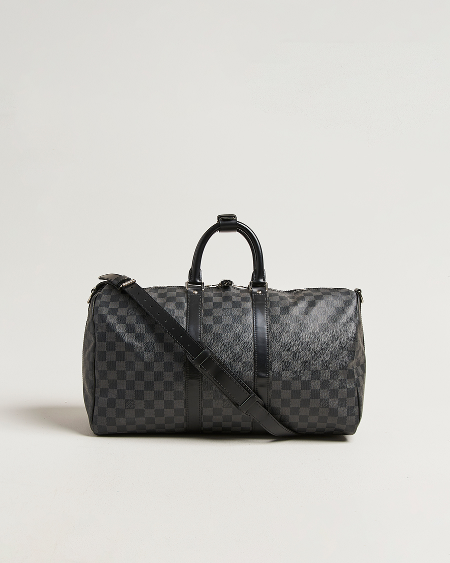 Louis Vuitton Pre-Owned Keepall Bandouliére 45 Damier Graphite at