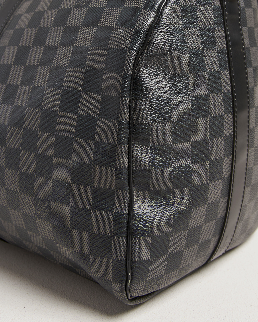 Men | Pre-Owned & Vintage Bags | Louis Vuitton Pre-Owned | Keepall Bandouliére 45 Damier Graphite