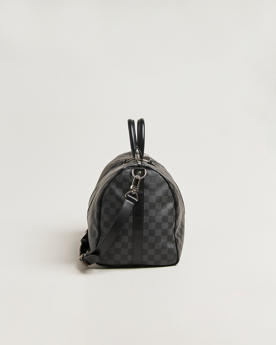 Men | Pre-Owned & Vintage Bags | Louis Vuitton Pre-Owned | Keepall Bandouliére 45 Damier Graphite