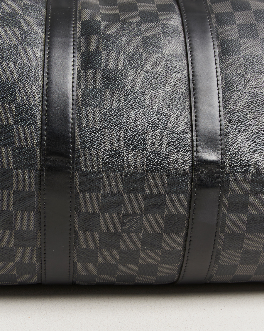 Men | Pre-Owned & Vintage Bags | Louis Vuitton Pre-Owned | Keepall Bandouliére 45 Damier Graphite