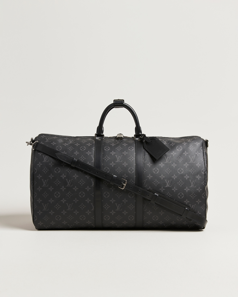 Men | Louis Vuitton Pre-Owned Keepall Bandouliére 55 Monogram Eclipse | Louis Vuitton Pre-Owned | Keepall Bandouliére 55 Monogram Eclipse