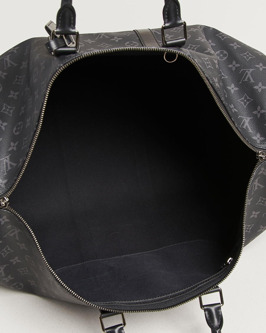 Men | Louis Vuitton Pre-Owned Keepall Bandouliére 55 Monogram Eclipse | Louis Vuitton Pre-Owned | Keepall Bandouliére 55 Monogram Eclipse