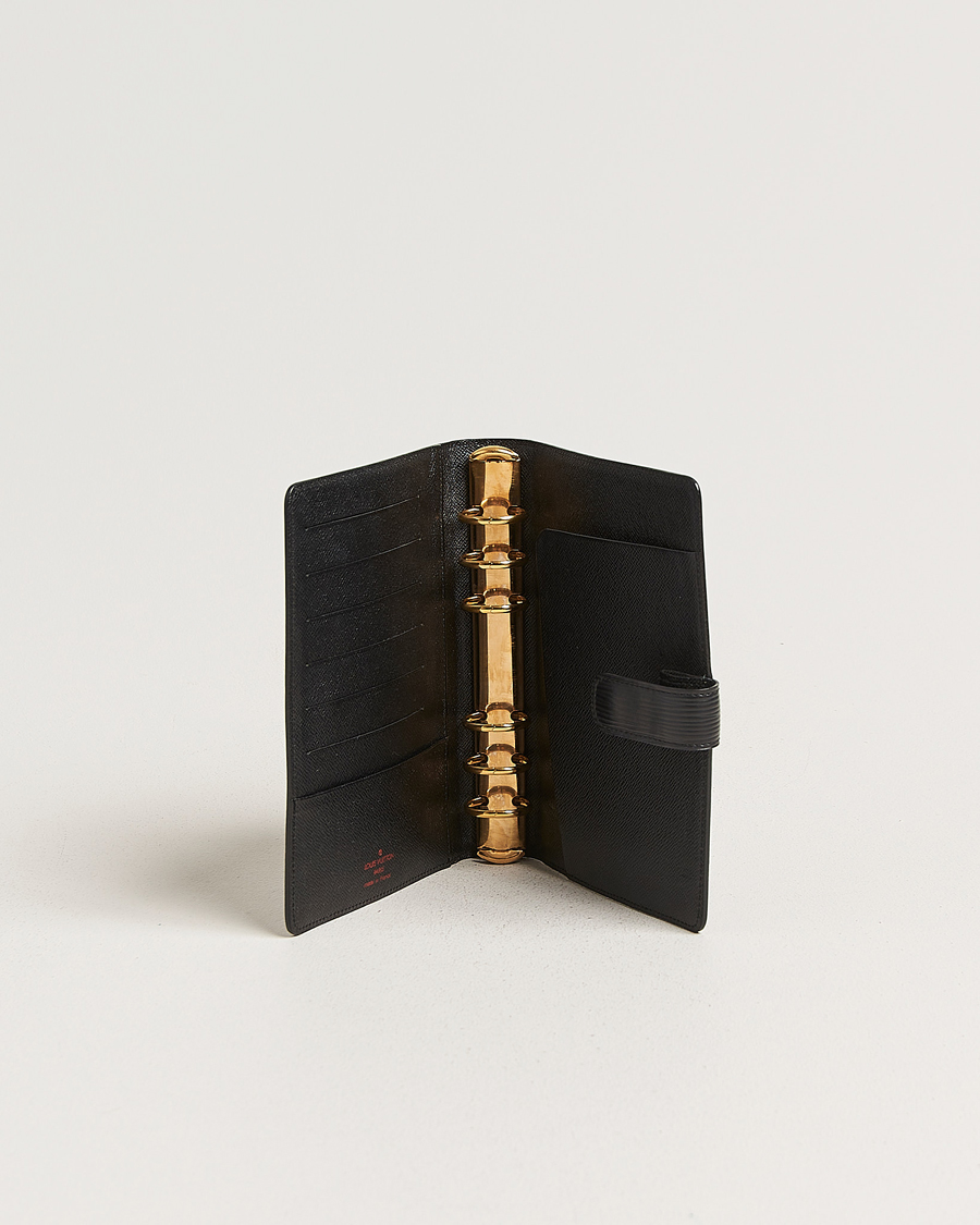 Louis Vuitton Pre-Owned Medium Ring Agenda Cover Epi Leather Black