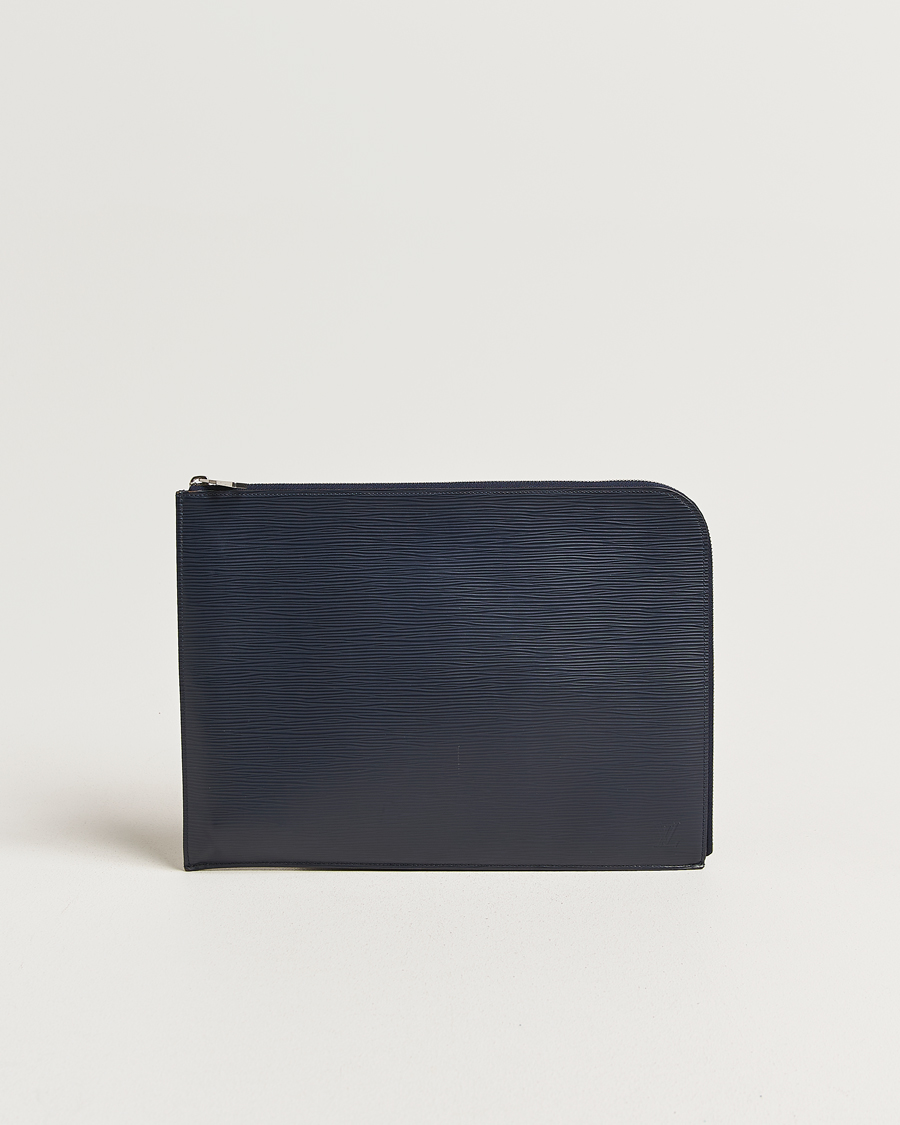 Men | Pre-Owned & Vintage Bags | Louis Vuitton Pre-Owned | Porte Documents Epi Leather Navy