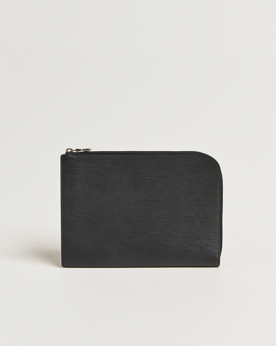 Men | Pre-Owned & Vintage Bags | Louis Vuitton Pre-Owned | Porte Documents Epi Leather Black