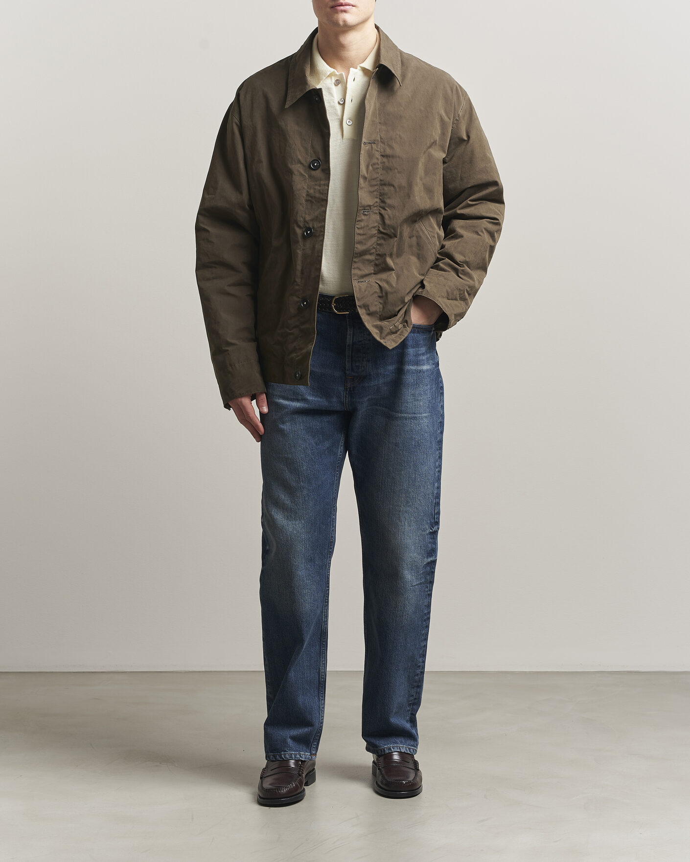 Men | Coats & Jackets | Massimo Alba | Lined Cotton Bomber Jacket Hunter