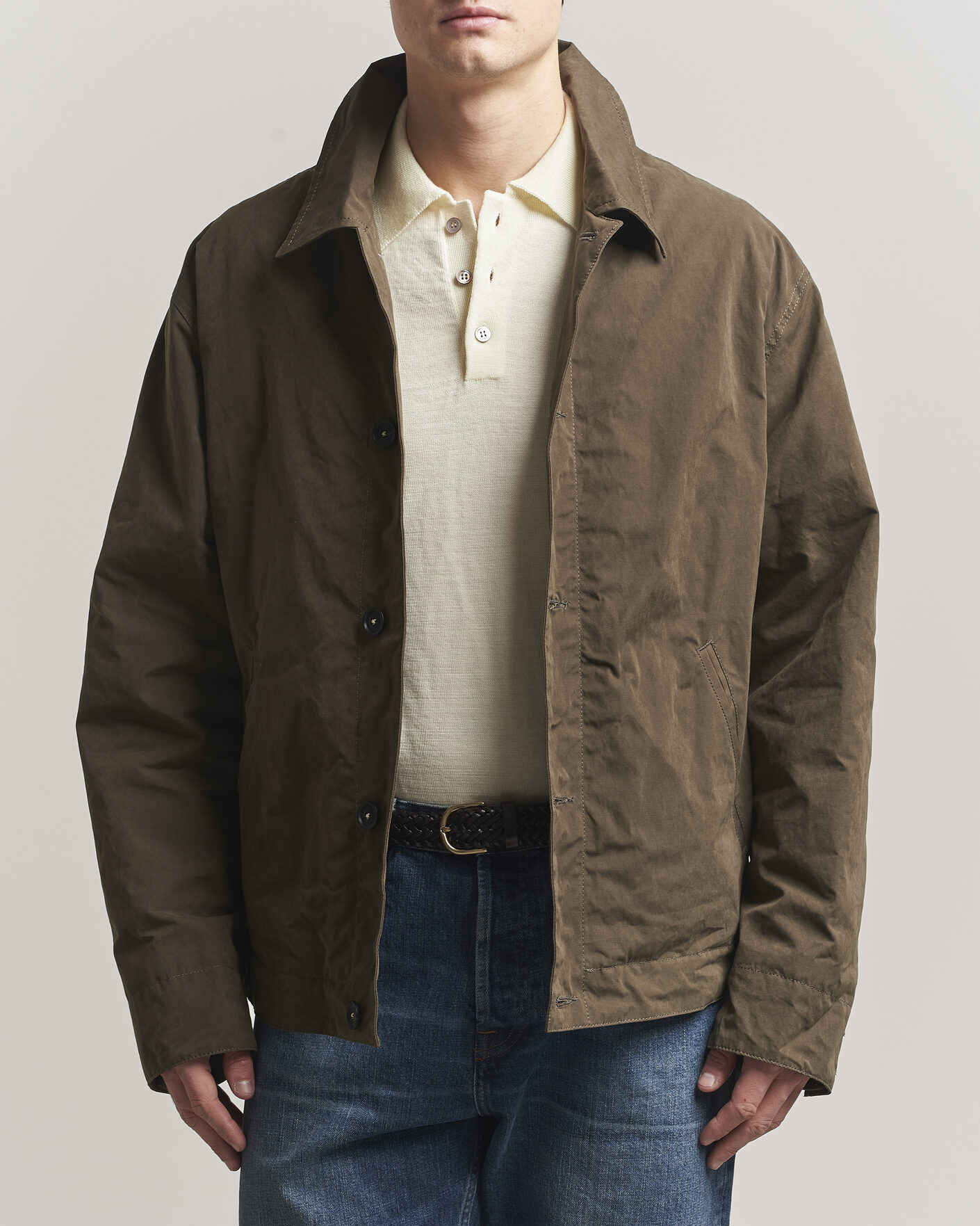 Men | Coats & Jackets | Massimo Alba | Lined Cotton Bomber Jacket Hunter