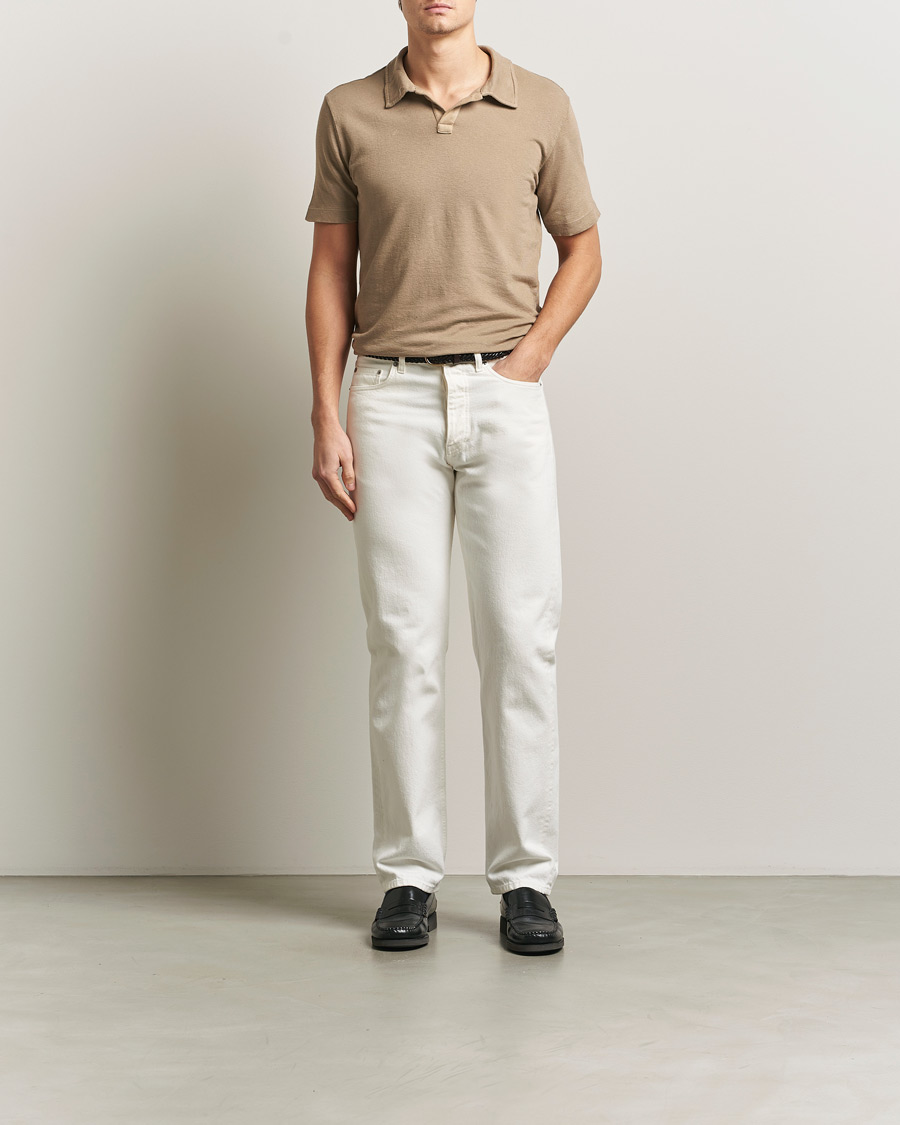 Men | Polo Shirts | Massimo Alba | Aruba Cotton/Linen Polo Camel