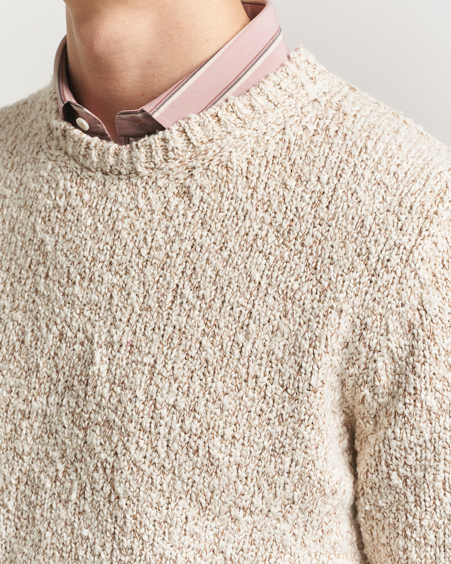Men | Sweaters & Knitwear | Massimo Alba | Cotton Boucle Sweater Bronze
