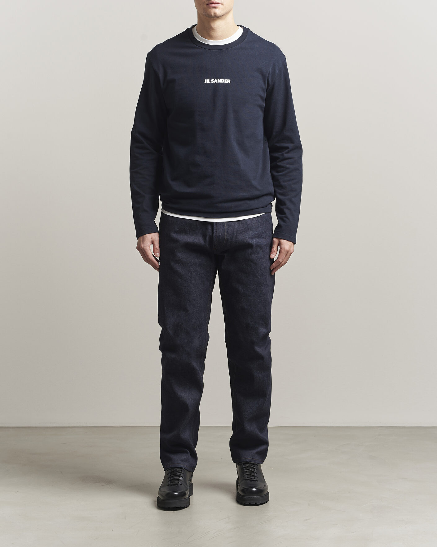 ジルサンダーネイビー JIL SANDER NAVY Tシャツ T-SHIRT CN SS W/LH（Tシャツ/カットソー）｜JIL SANDER（ジルサンダー