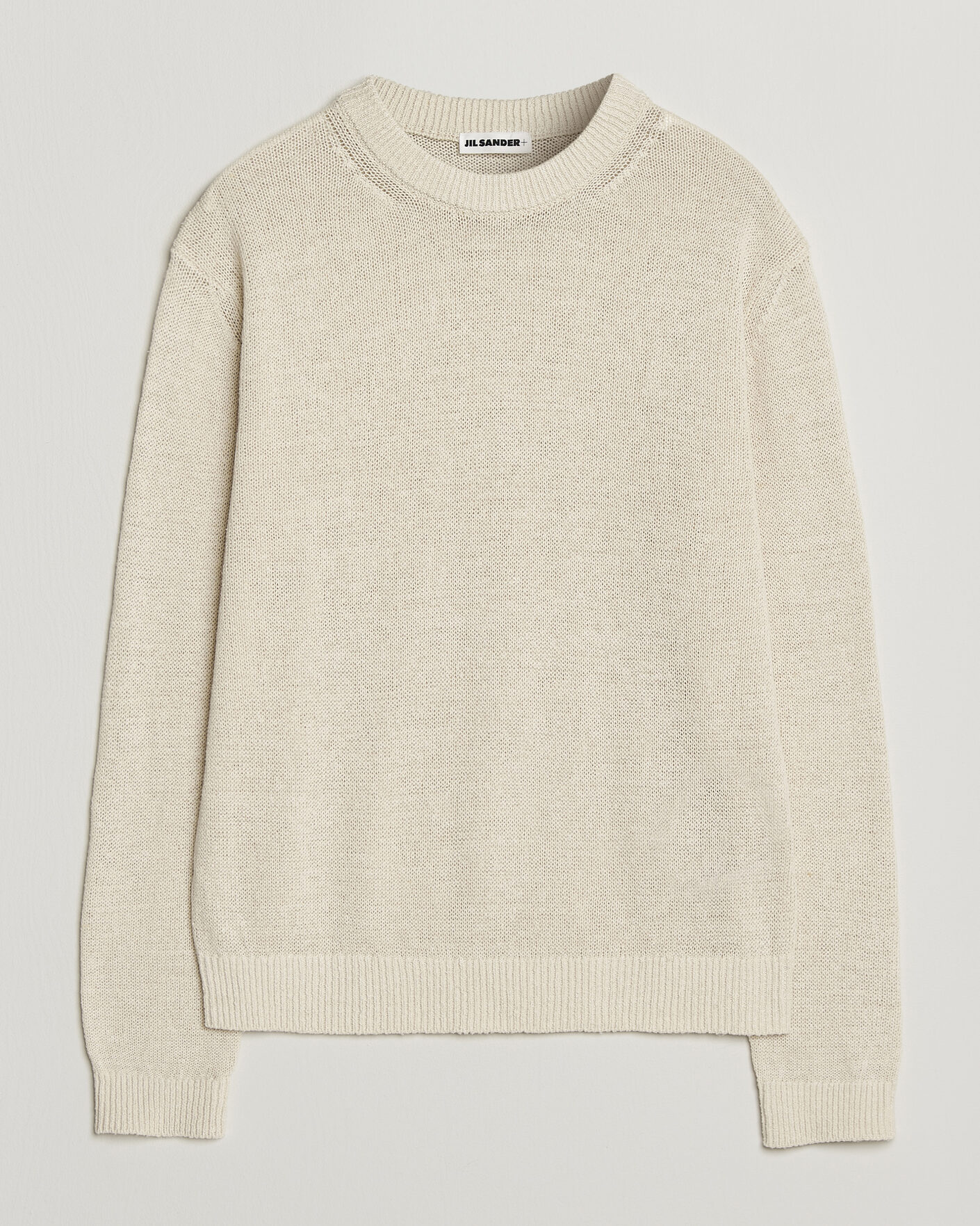 Jil Sander Silk Blend Crew Neck Sweater Sand at CareOfCarl.com
