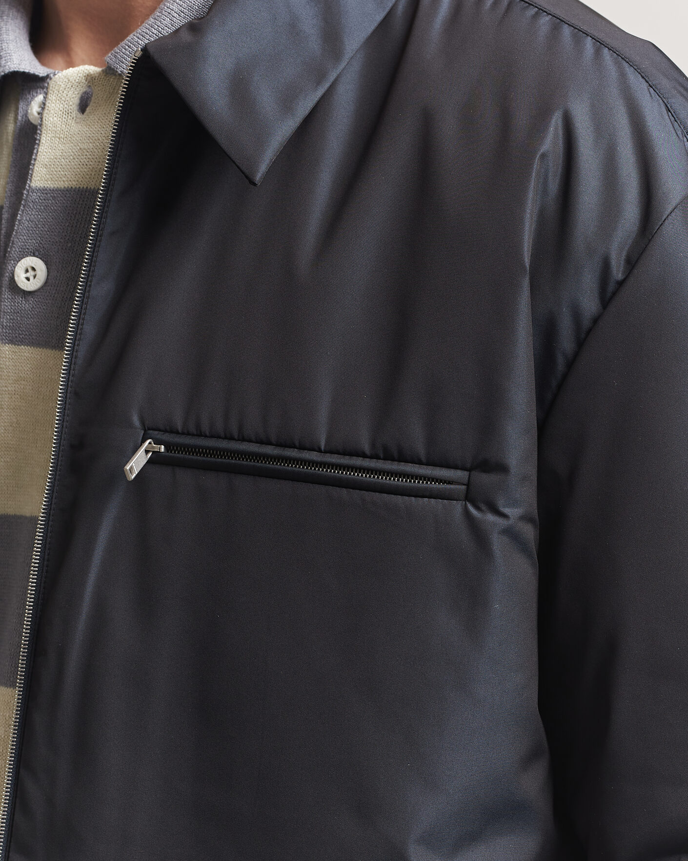 Men | Coats & Jackets | Jil Sander | Nylon Zip Jacket Navy