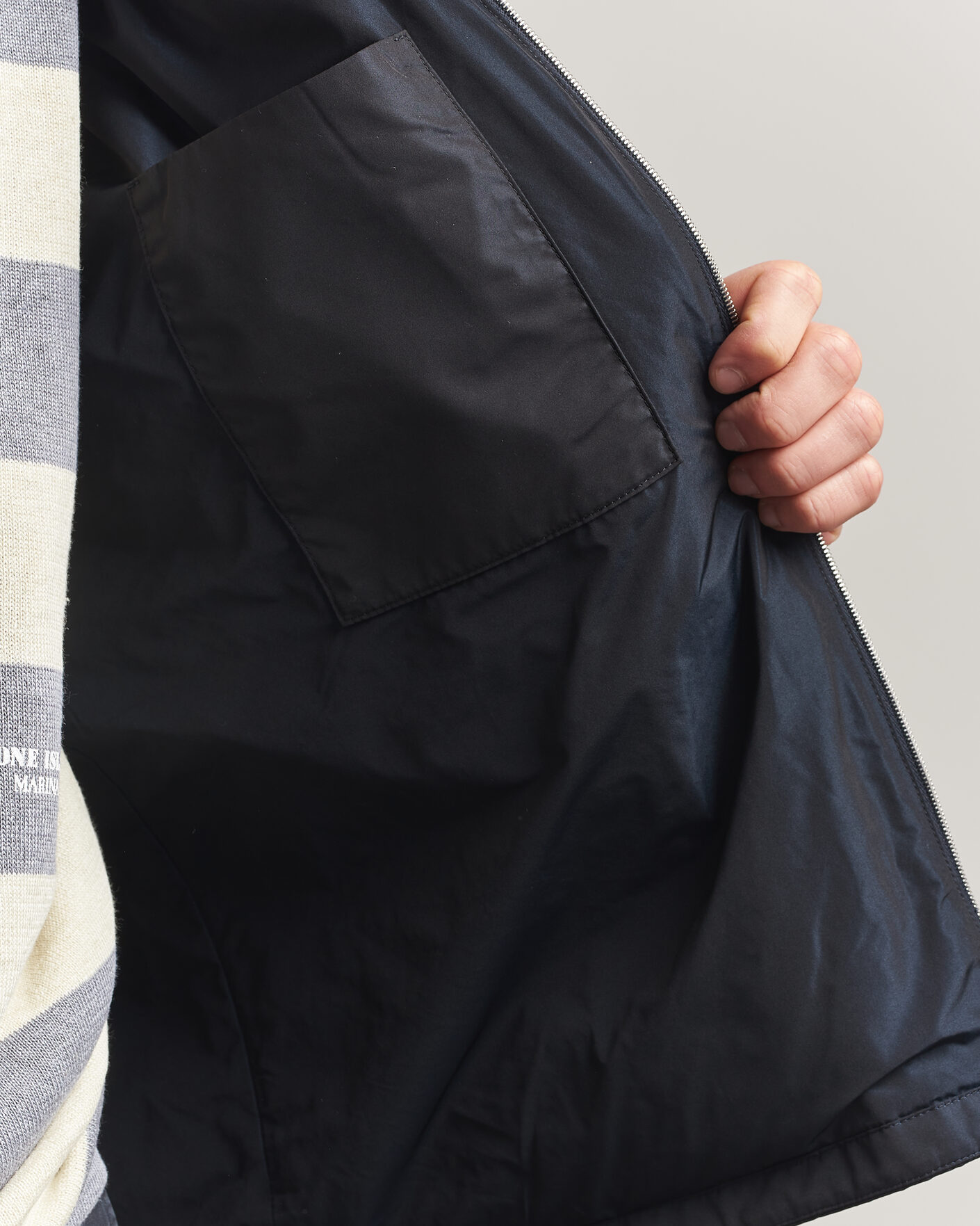 Men | Coats & Jackets | Jil Sander | Nylon Zip Jacket Navy