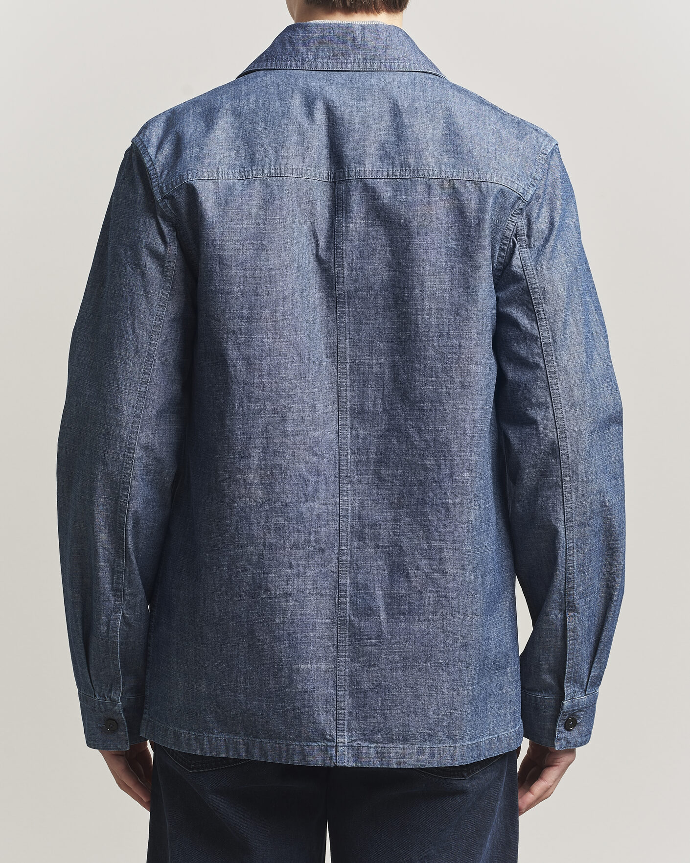 Jil Sander Denim Overshirt Indigo Blue at CareOfCarl.com