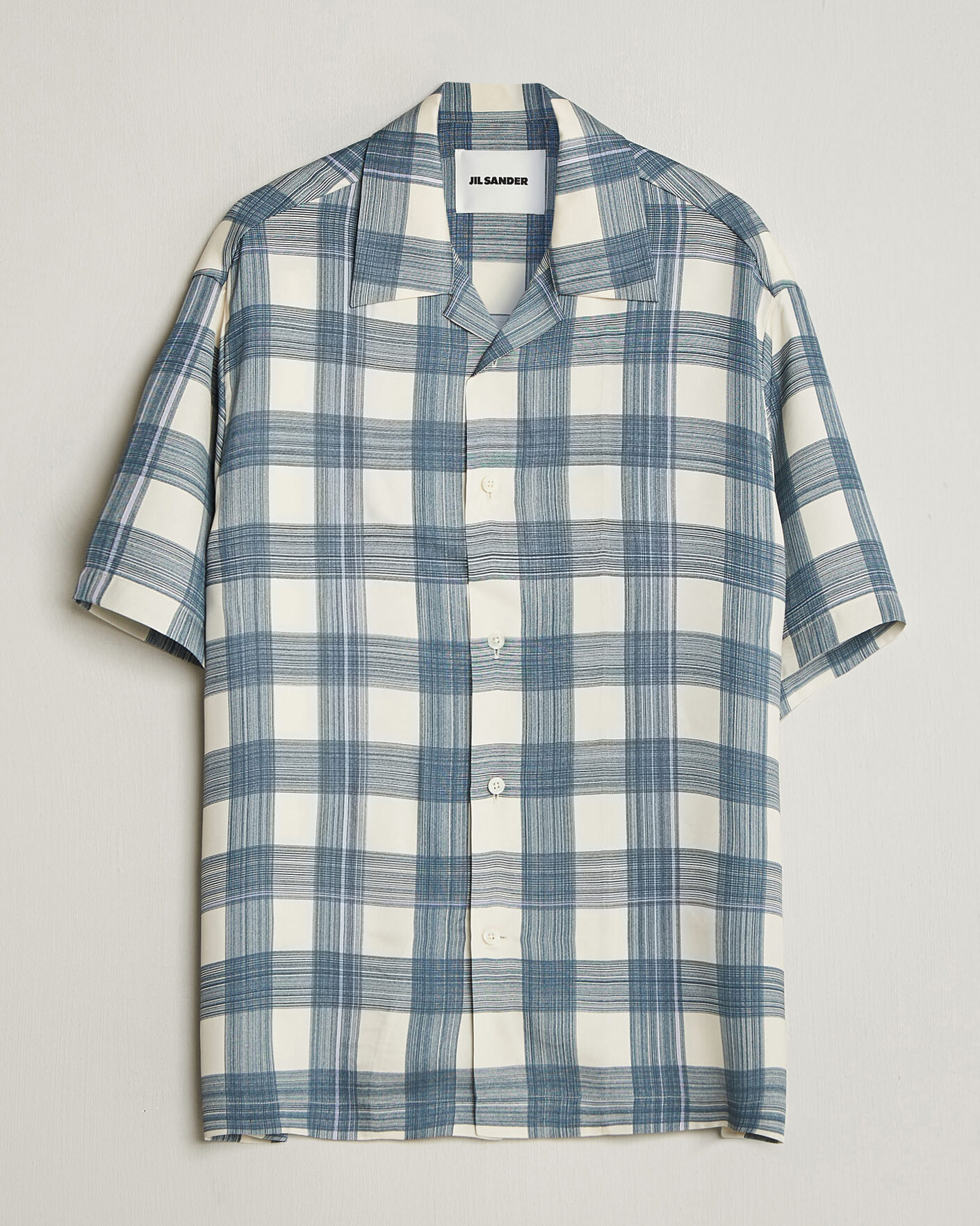 Men | Shirts | Jil Sander | Vichy Check Camp Shirt Blue/White