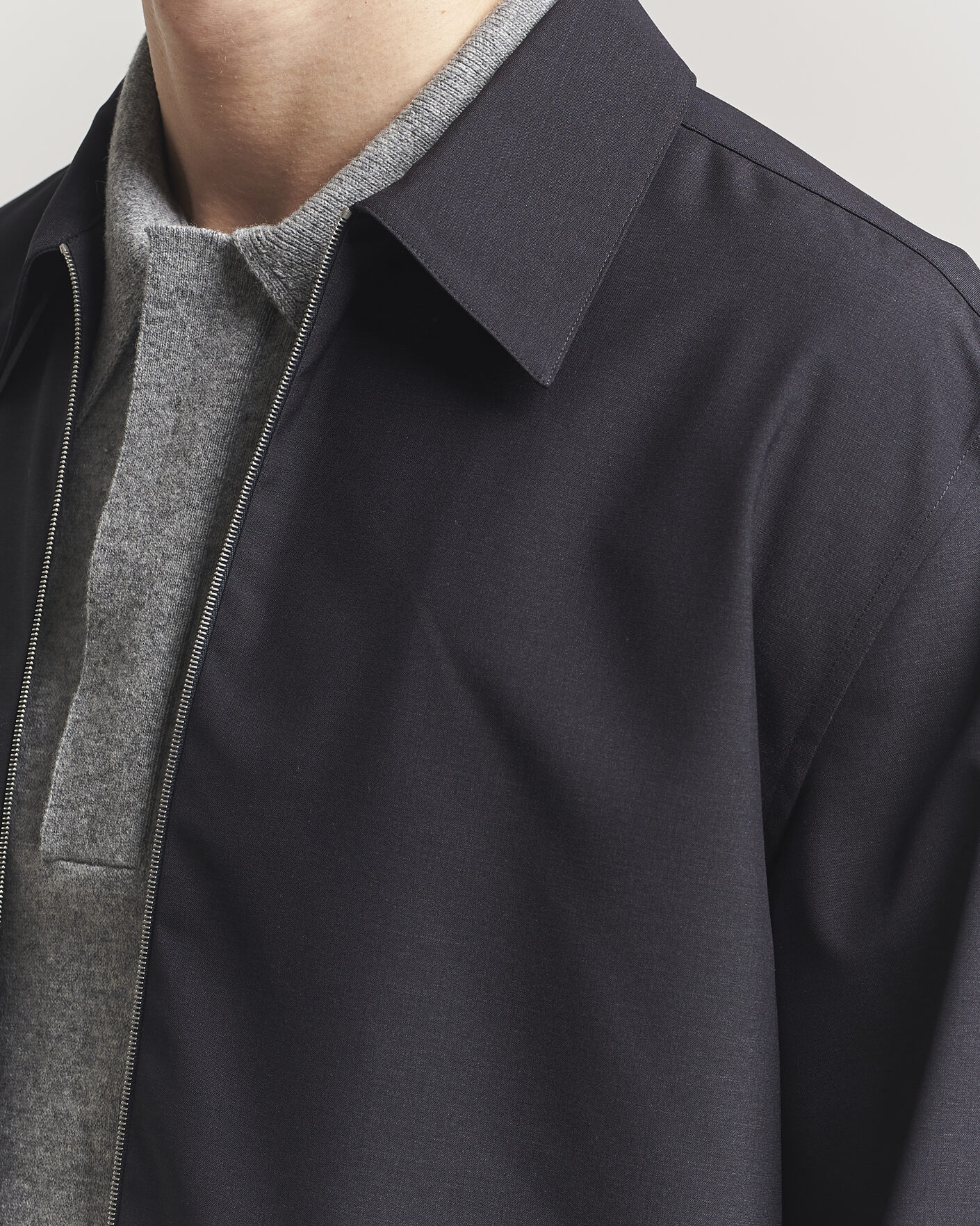 Jil Sander Zip Shirt Blouson Navy at CareOfCarl.com