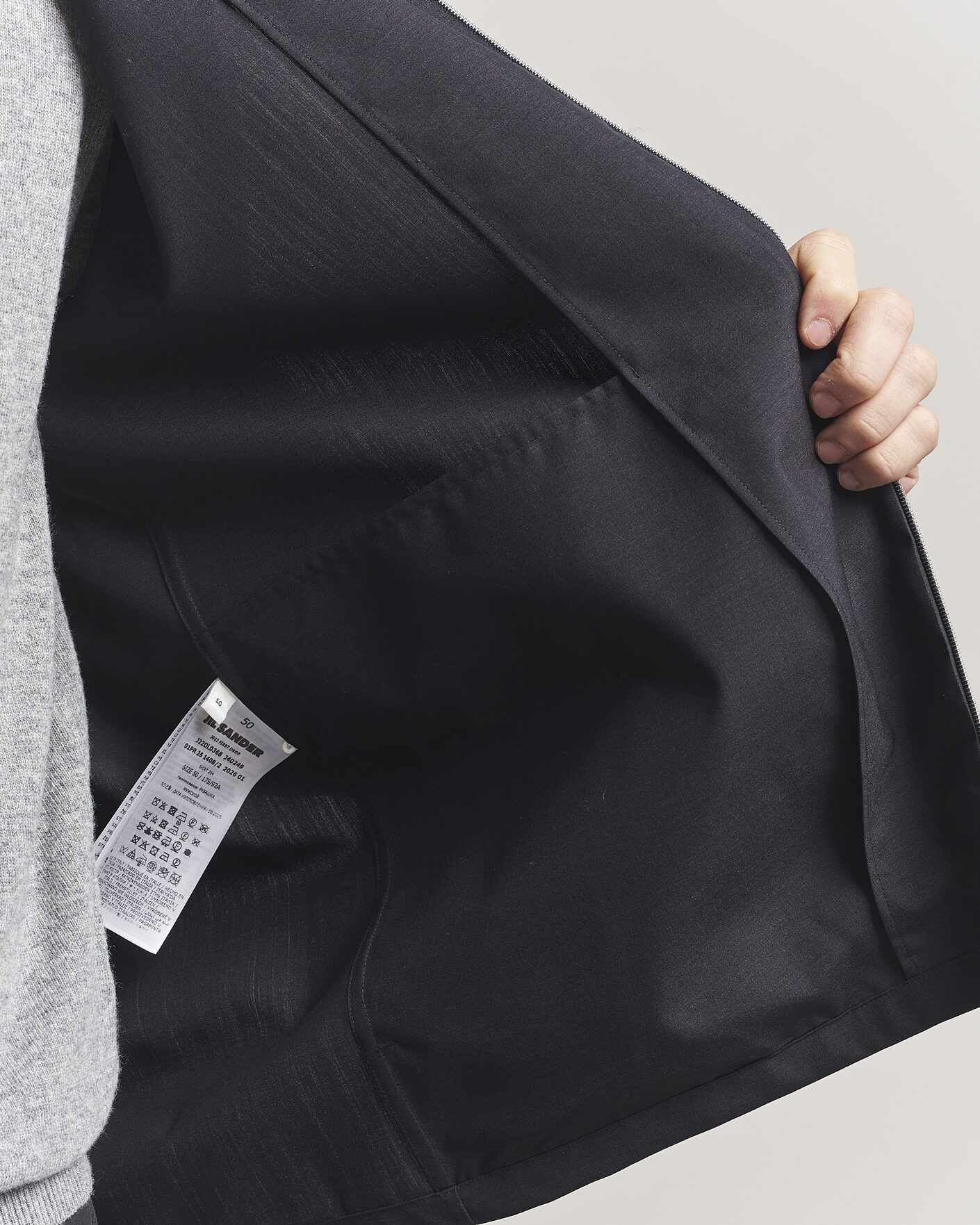 Jil Sander Zip Shirt Blouson Navy at CareOfCarl.com