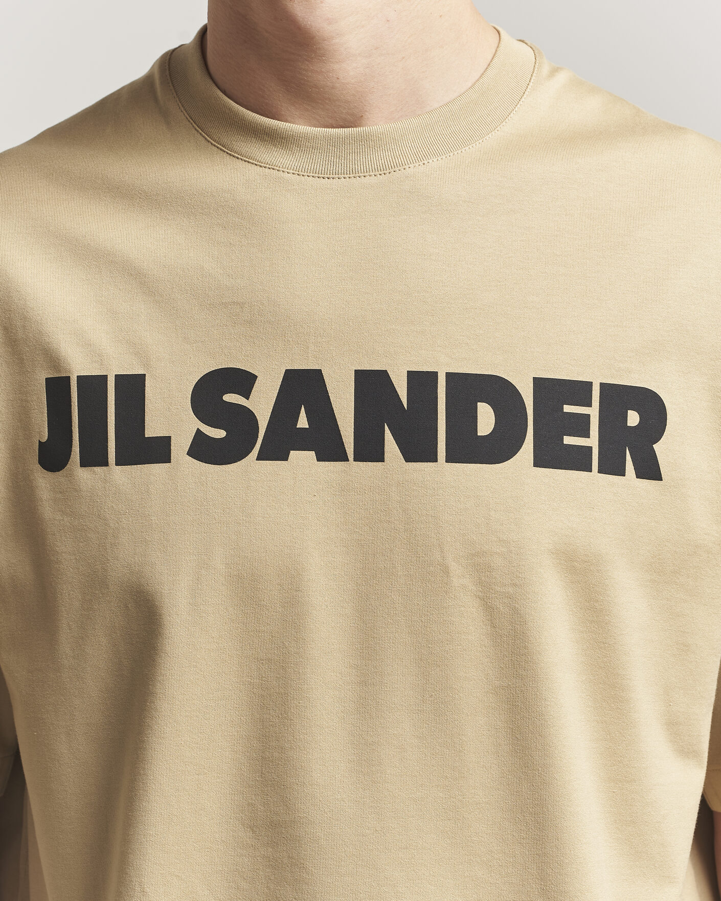 Jil Sander Short Sleeve Logo T-Shirt Khaki at CareOfCarl.com