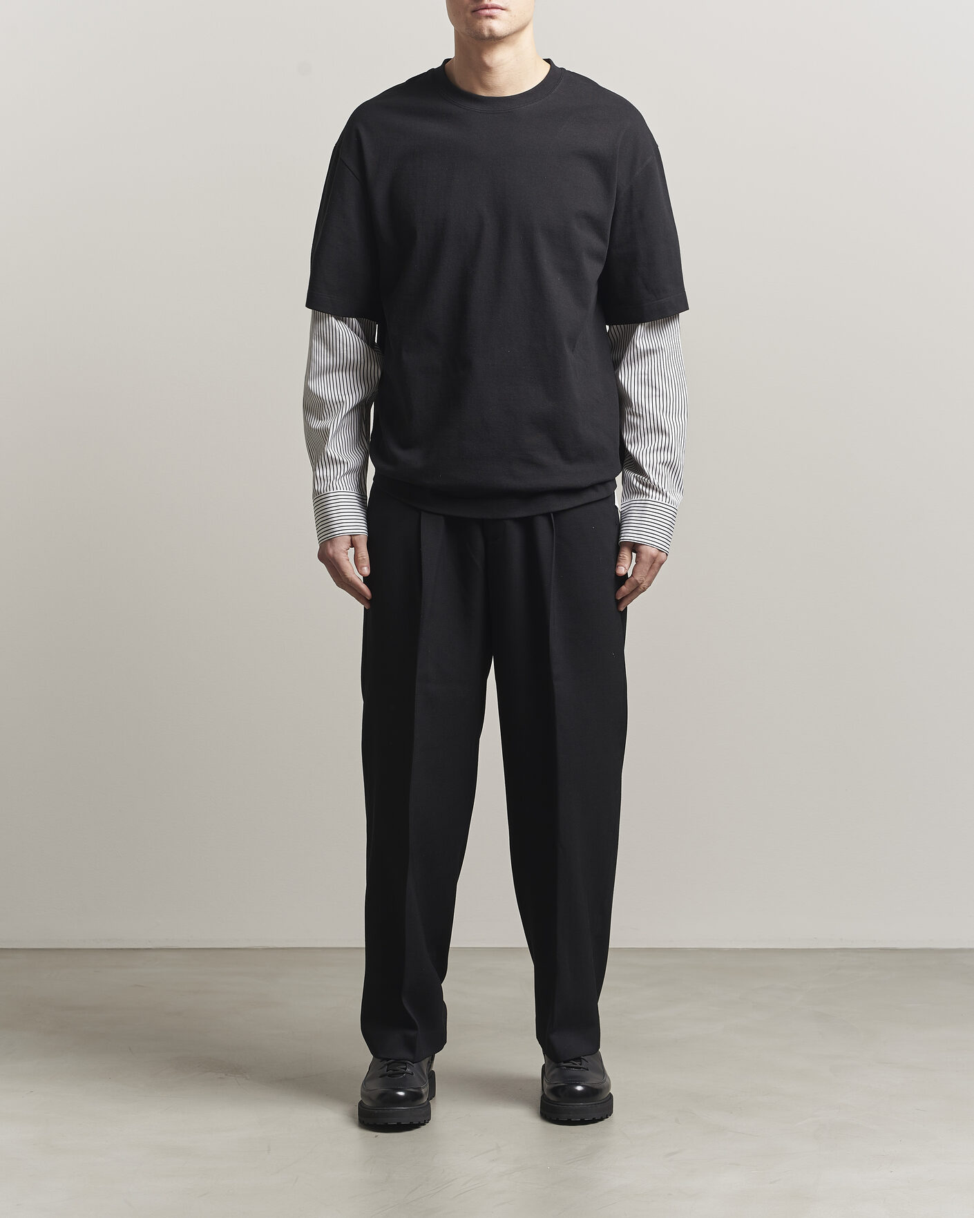 Jil Sander Long Sleeve T-Shirt Black at CareOfCarl.com