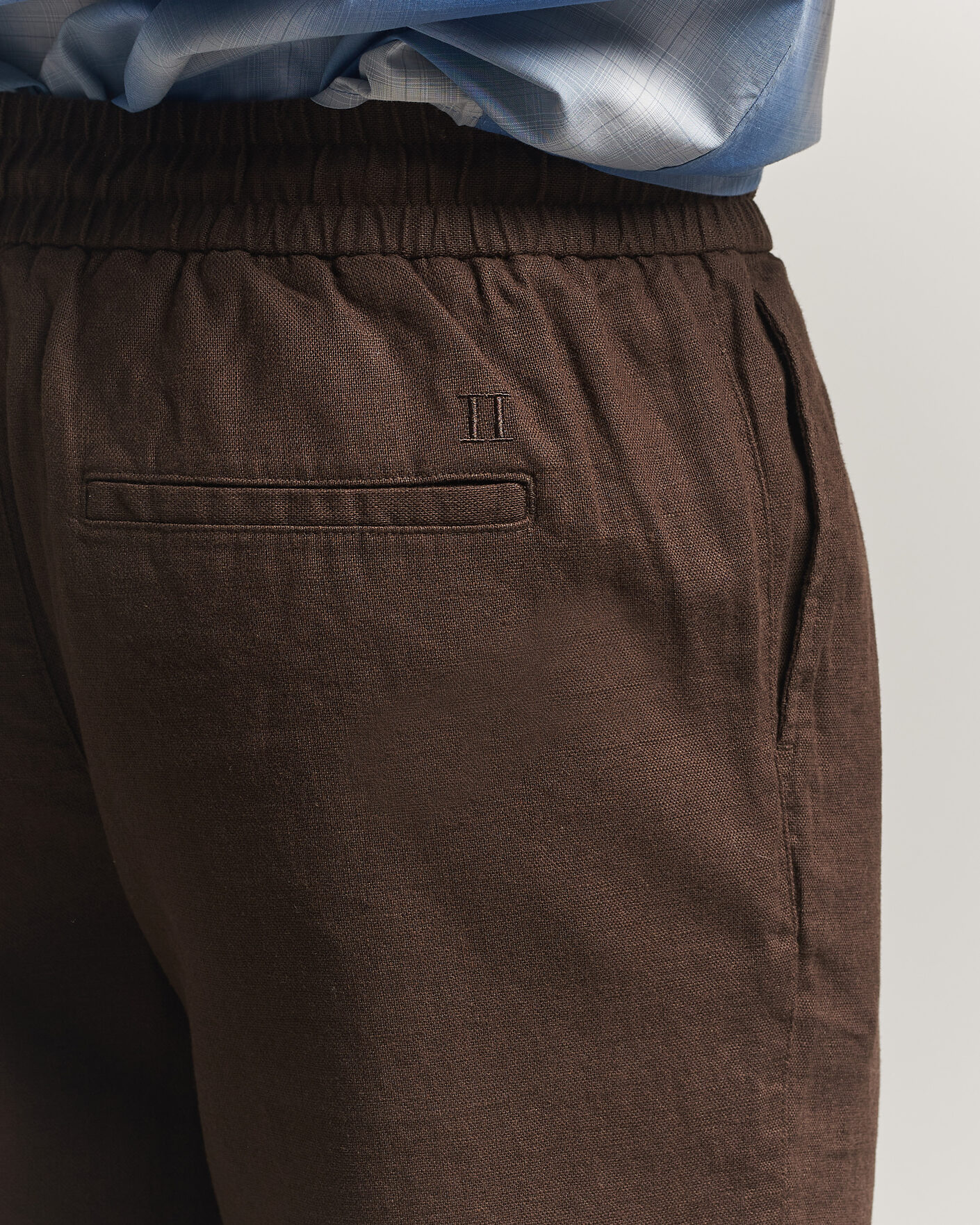Men | Trousers | LES DEUX | Patrick Heavy Linen/Cotton Pants Brown