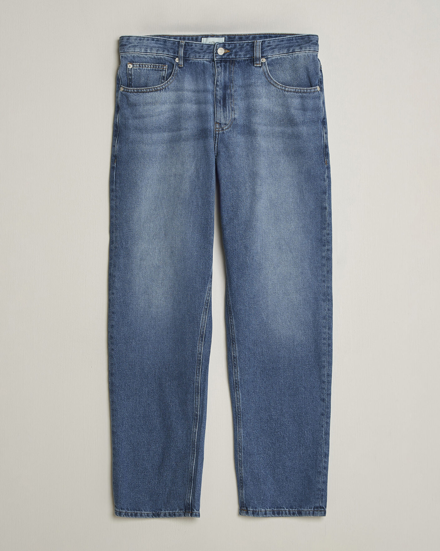 Men | Trousers | LES DEUX | Ryder Washed Jeans Medium Indigo Blue