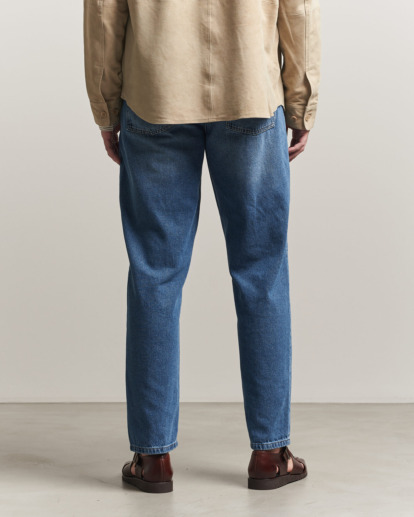 Men | Trousers | LES DEUX | Ryder Washed Jeans Medium Indigo Blue